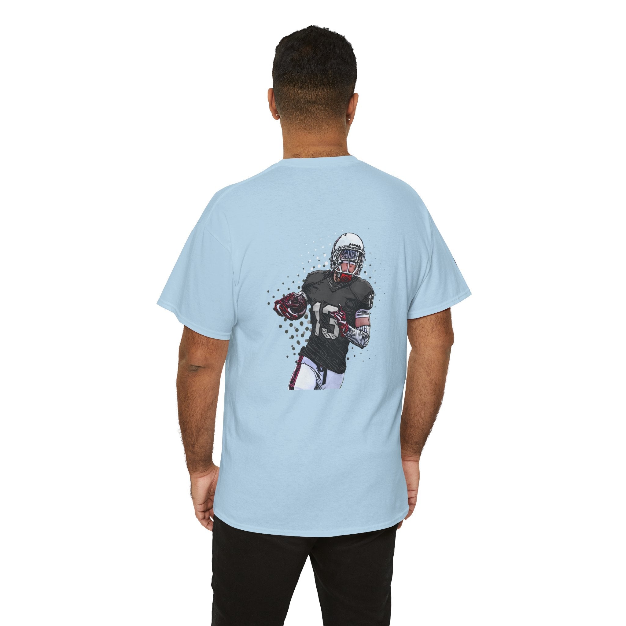 Football Player Graphic Tee Retro Gridiron Jersey Design - Etna Gift