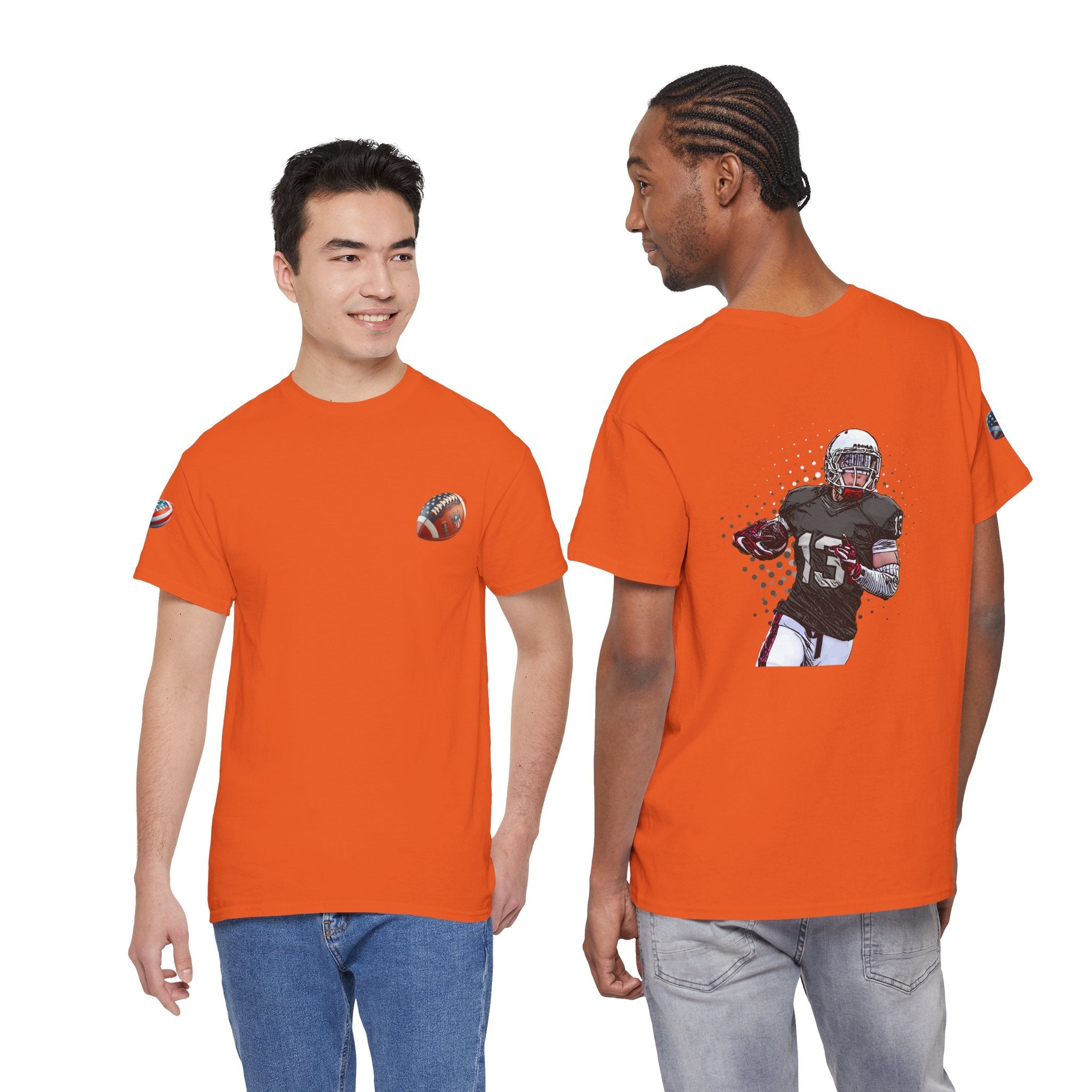 Football Player Graphic Tee Retro Gridiron Jersey Design - Etna Gift