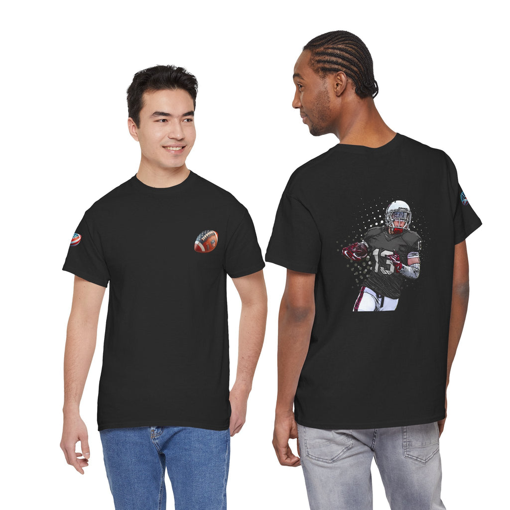 Football Player Graphic Tee Retro Gridiron Jersey Design - Etna Gift