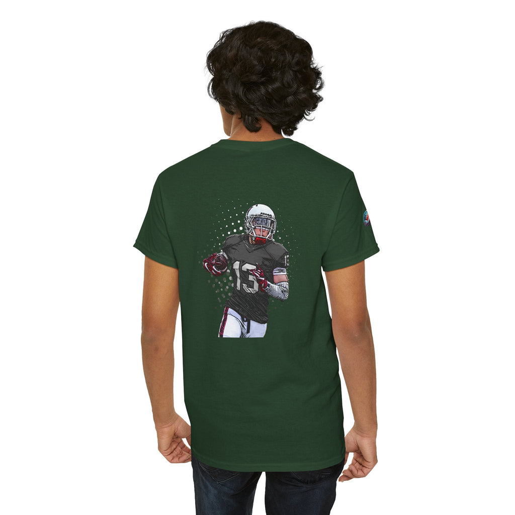 Football Player Graphic Tee Retro Gridiron Jersey Design - Etna Gift