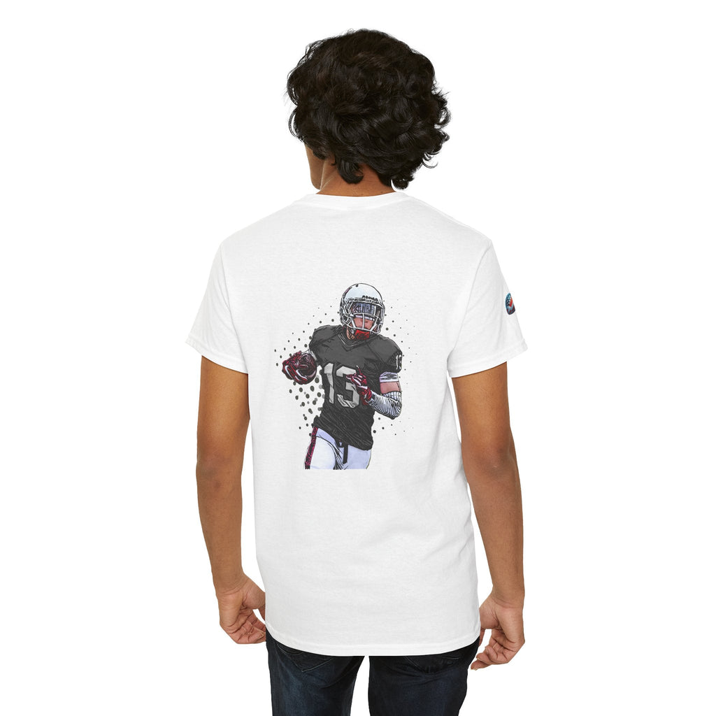 Football Player Graphic Tee Retro Gridiron Jersey Design - Etna Gift