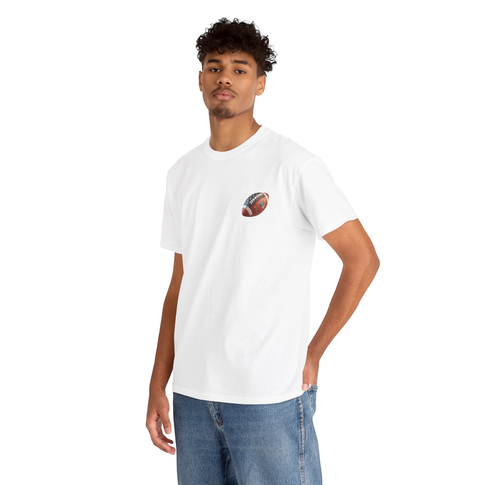 Football Player Graphic Tee Retro Gridiron Jersey Design - Etna Gift