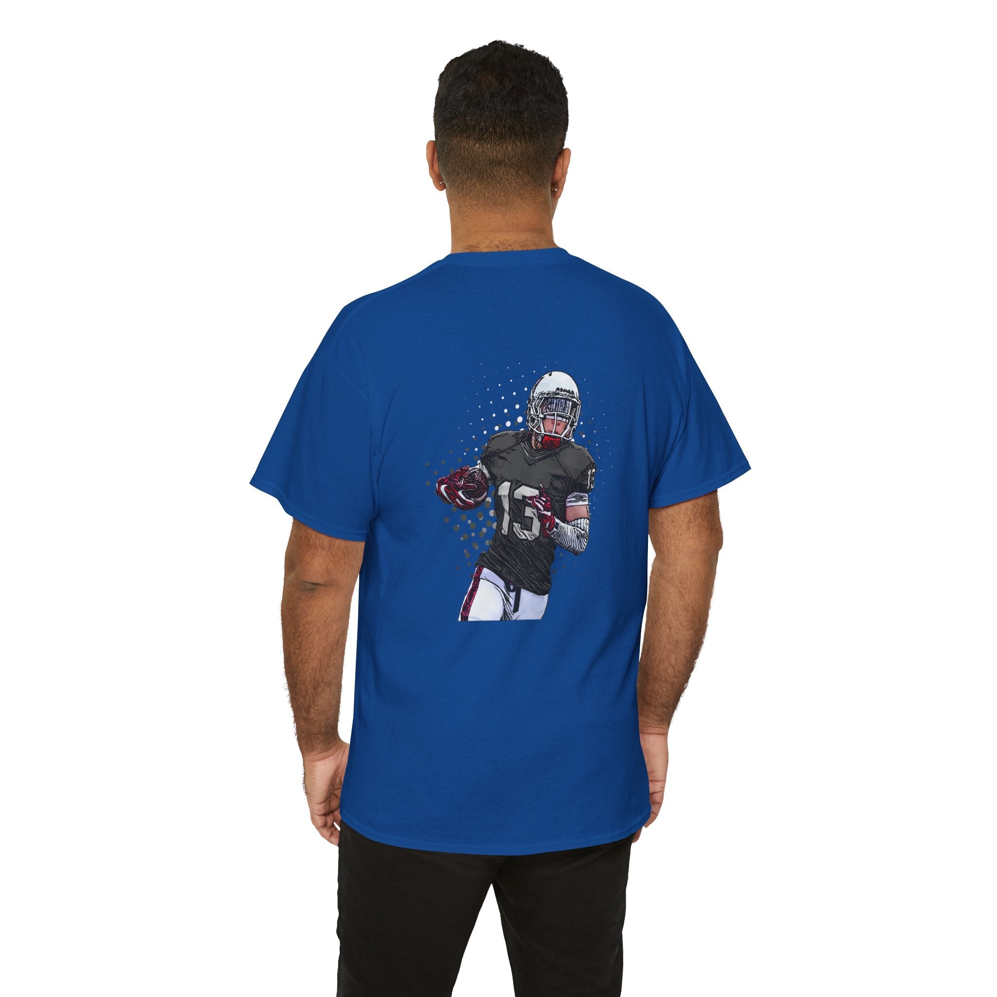Football Player Graphic Tee Retro Gridiron Jersey Design - Etna Gift