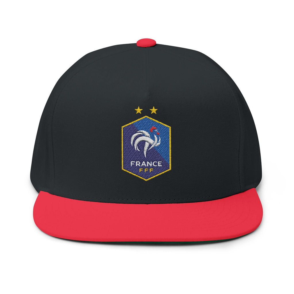 France Embroidered Flat Bill Cap Crest Snapback Hat - Etna Gift