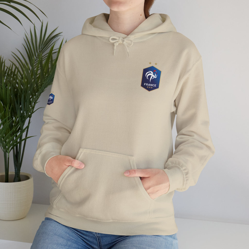 France Logo Hoodie French Crest Pullover with 'FRANCE' Back Print - Etna Gift