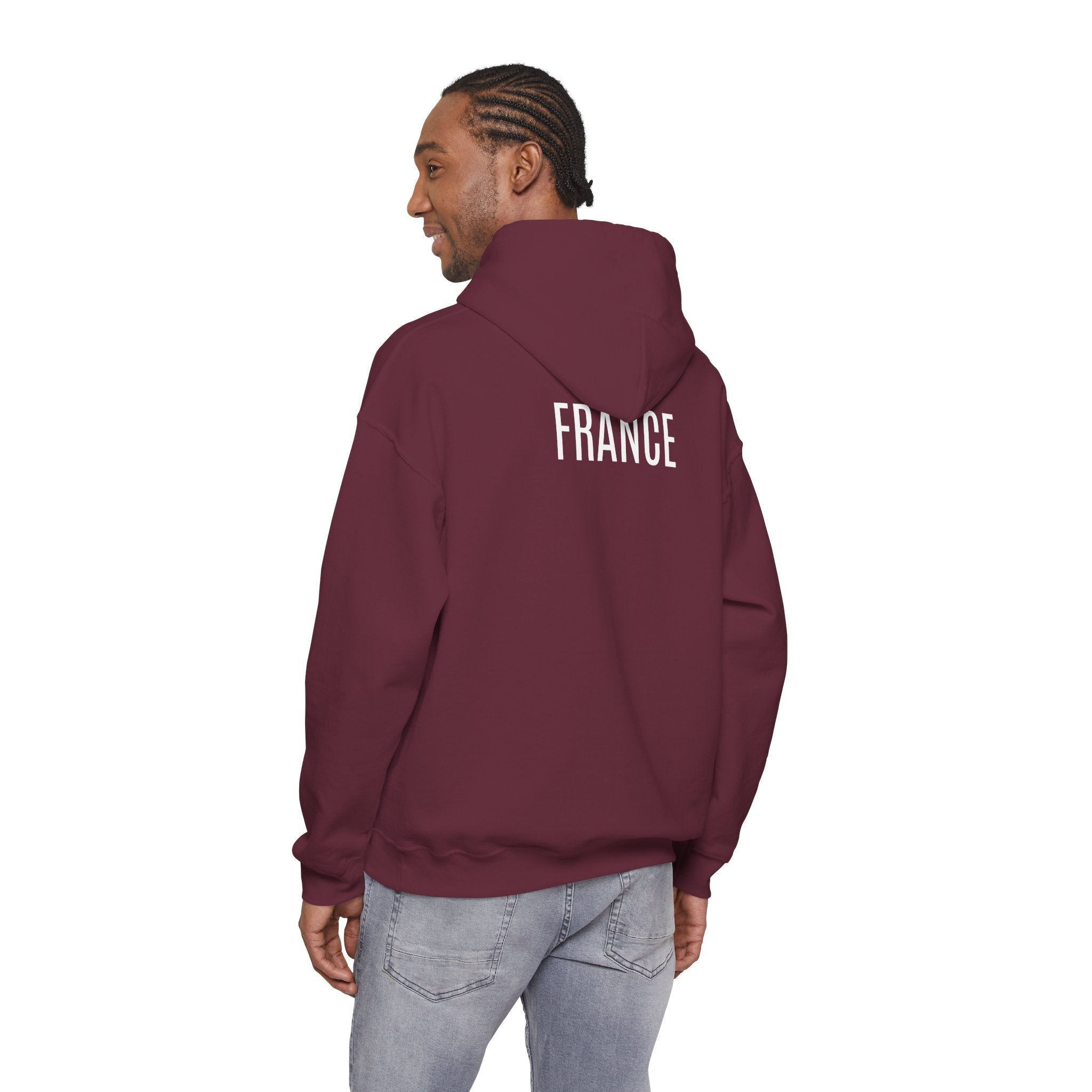 France Logo Hoodie French Crest Pullover with 'FRANCE' Back Print - Etna Gift