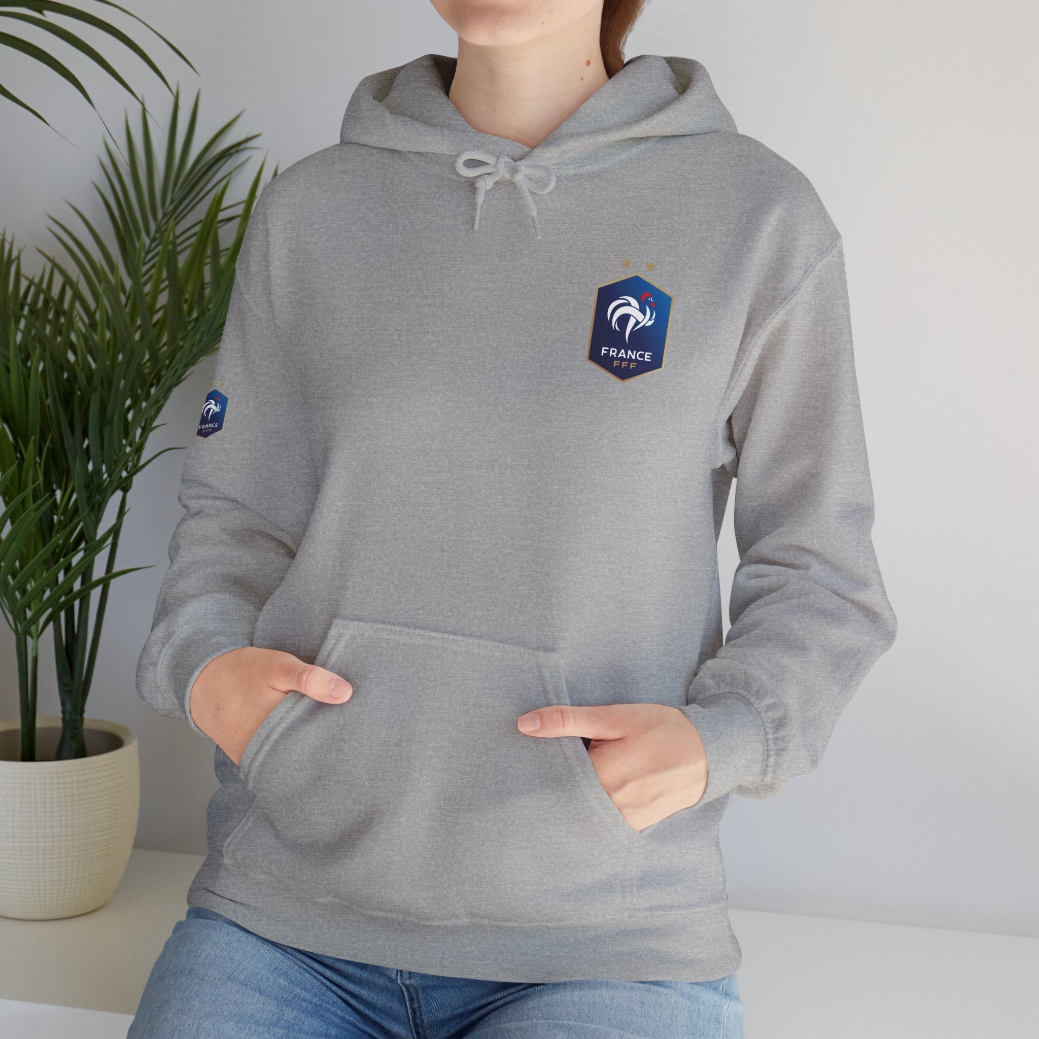 France Logo Hoodie French Crest Pullover with 'FRANCE' Back Print - Etna Gift