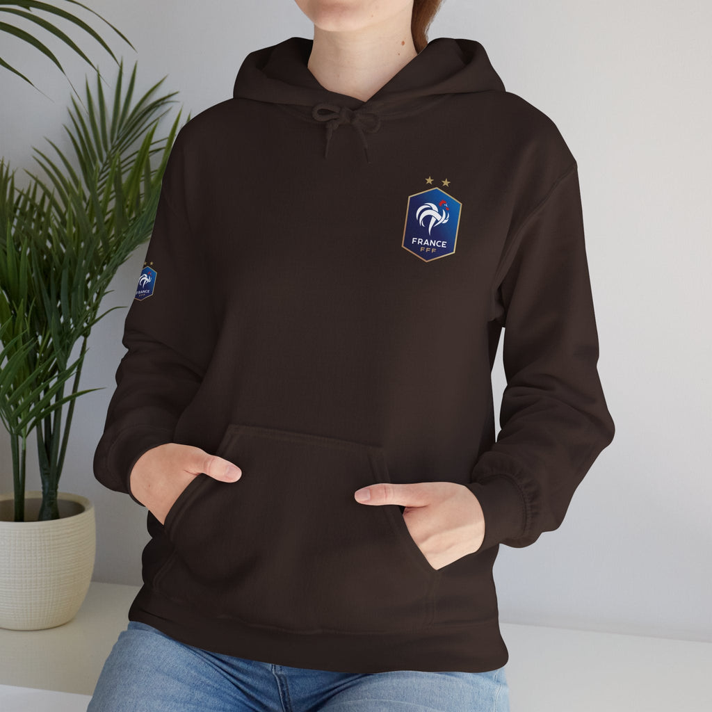 France Logo Hoodie French Crest Pullover with 'FRANCE' Back Print - Etna Gift