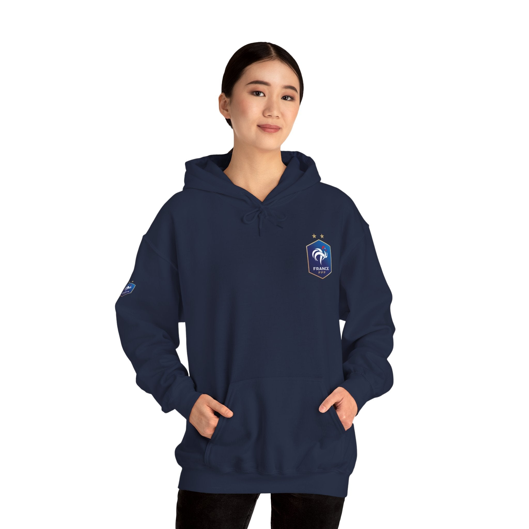France Logo Hoodie French Crest Pullover with 'FRANCE' Back Print - Etna Gift