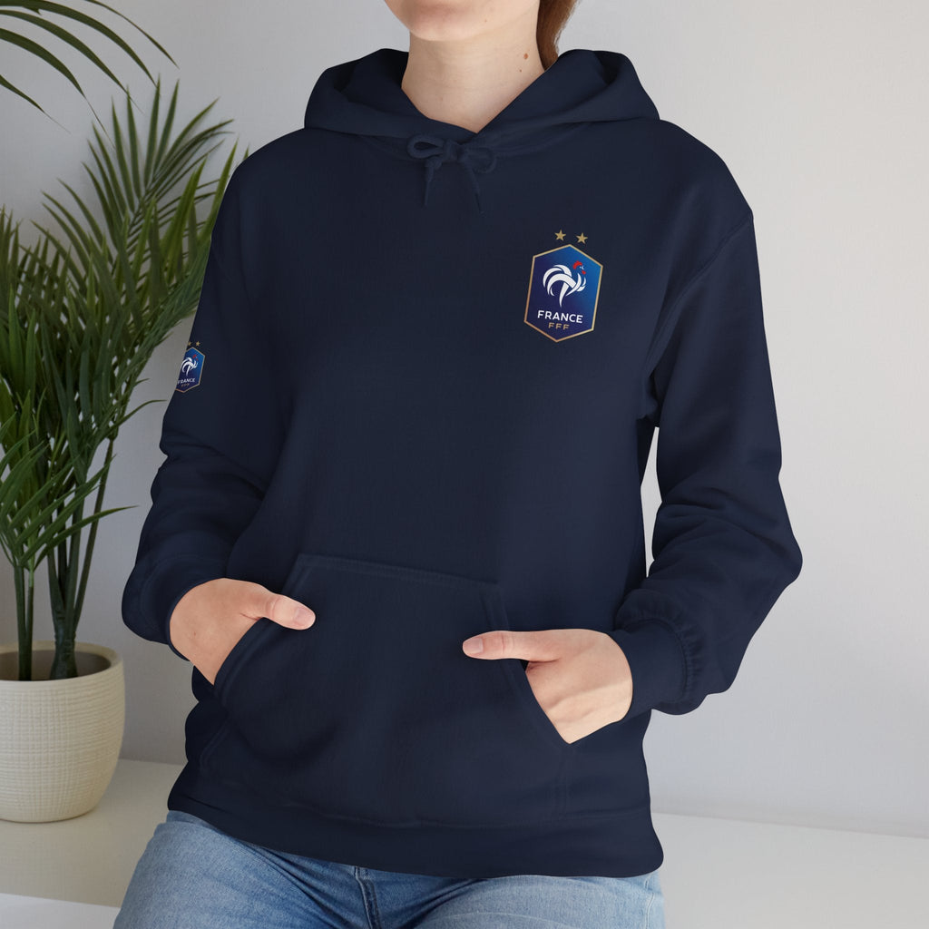France Logo Hoodie French Crest Pullover with 'FRANCE' Back Print - Etna Gift