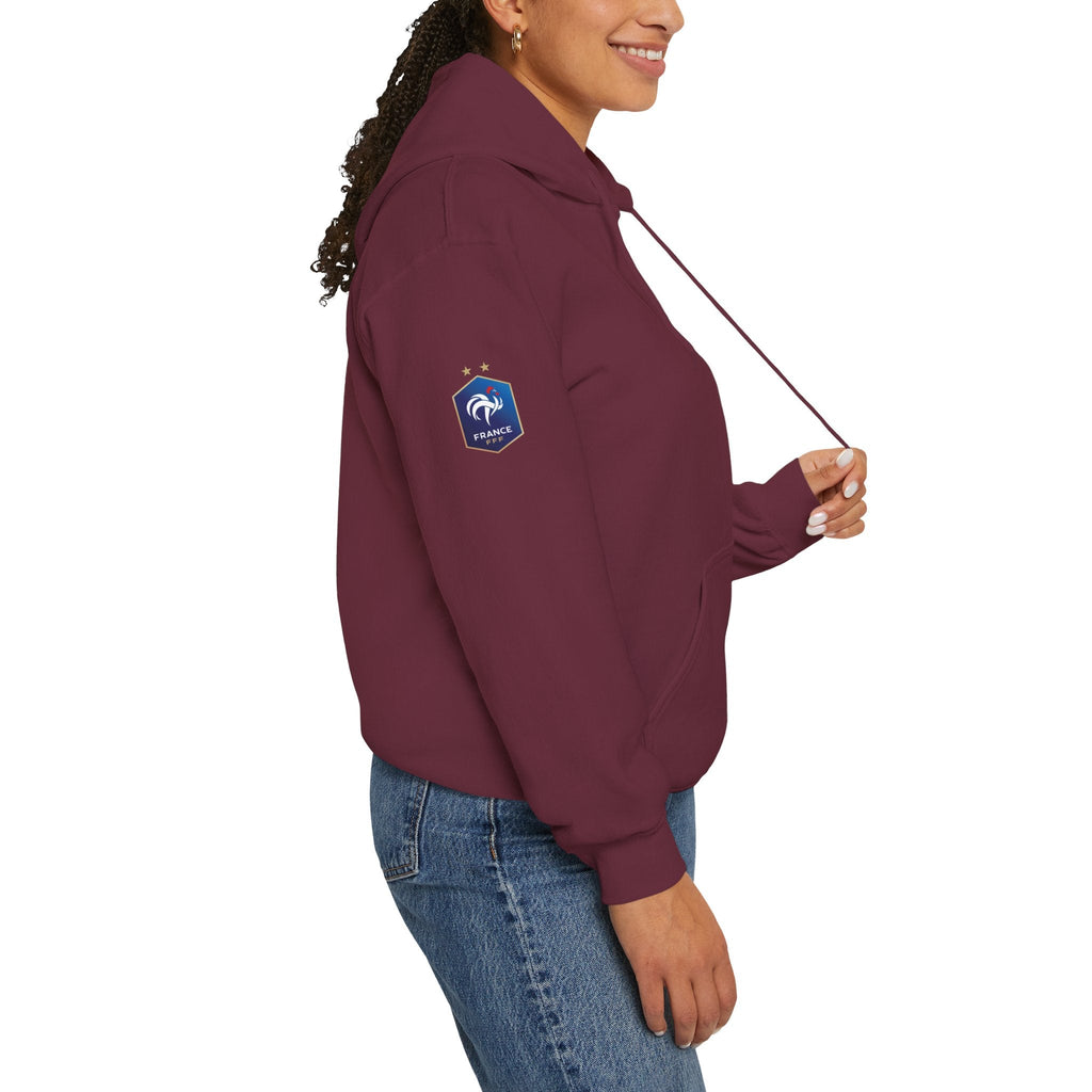 France Logo Hoodie French Crest Pullover with 'FRANCE' Back Print - Etna Gift