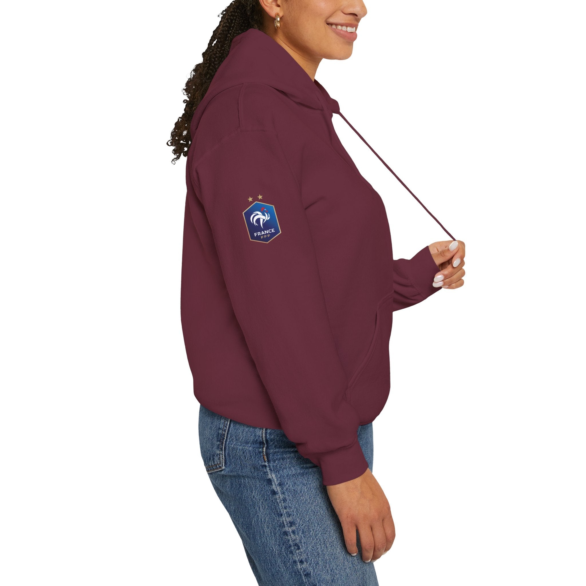 France Logo Hoodie French Crest Pullover with 'FRANCE' Back Print - Etna Gift