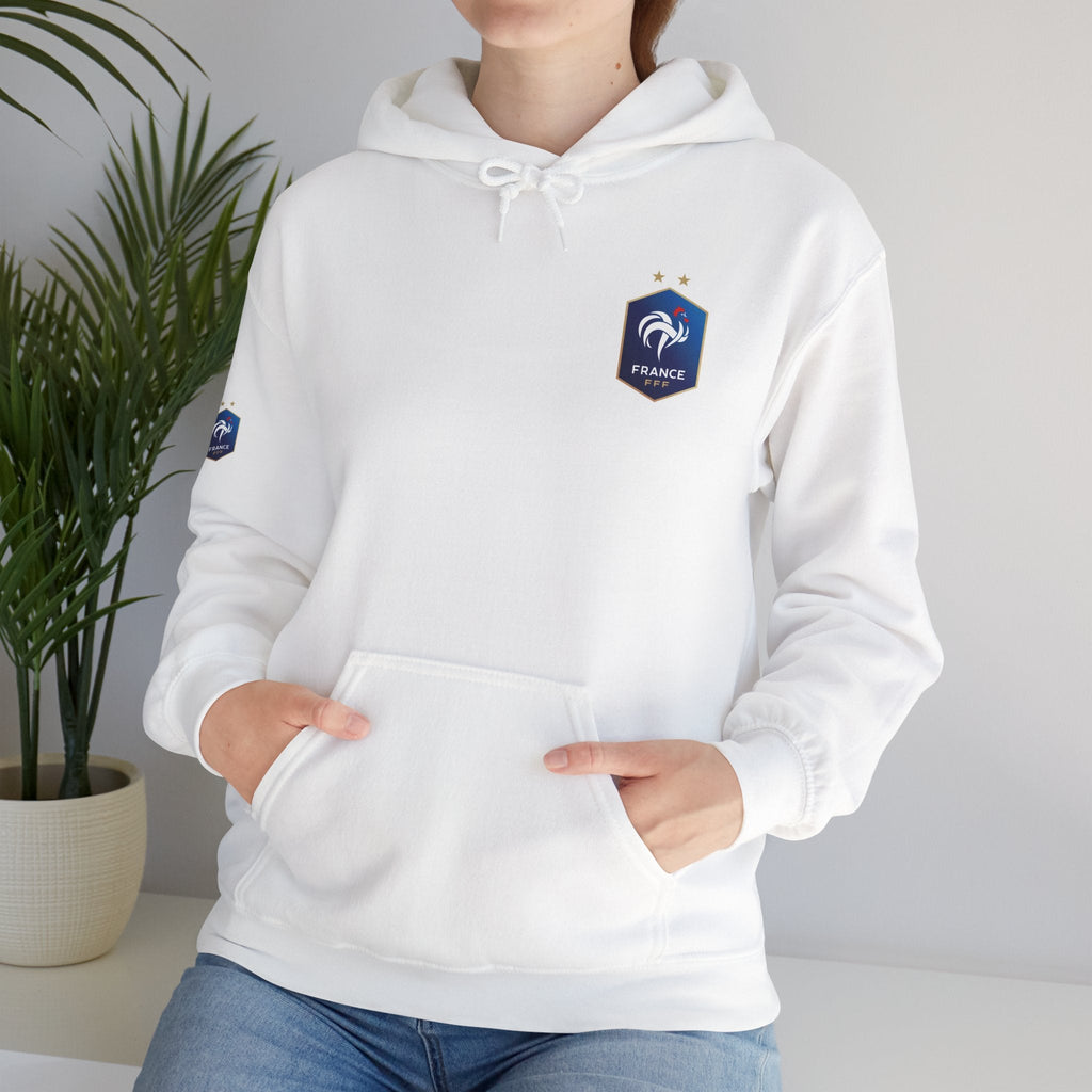 France Logo Hoodie French Crest Pullover with 'FRANCE' Back Print - Etna Gift