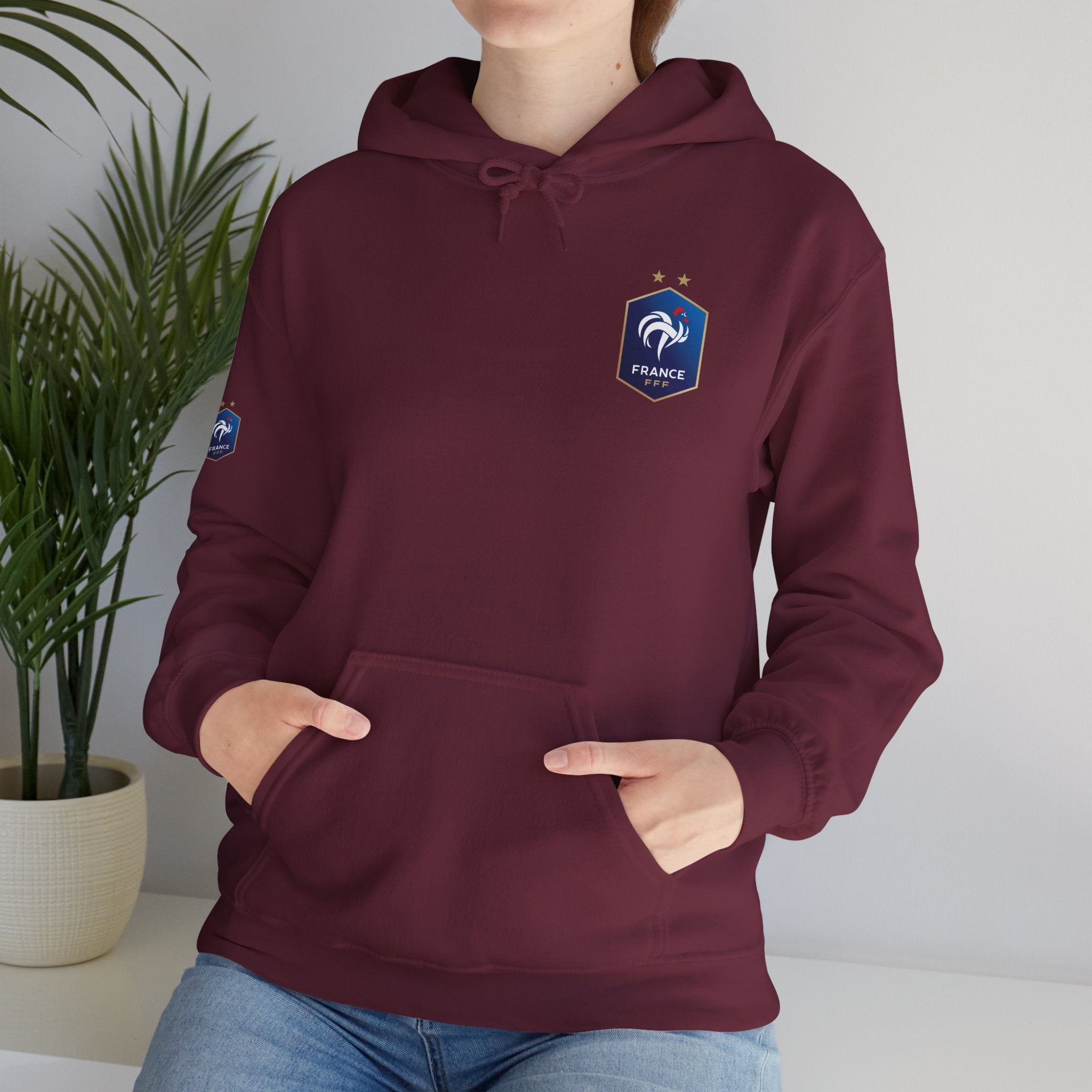 France Logo Hoodie French Crest Pullover with 'FRANCE' Back Print - Etna Gift