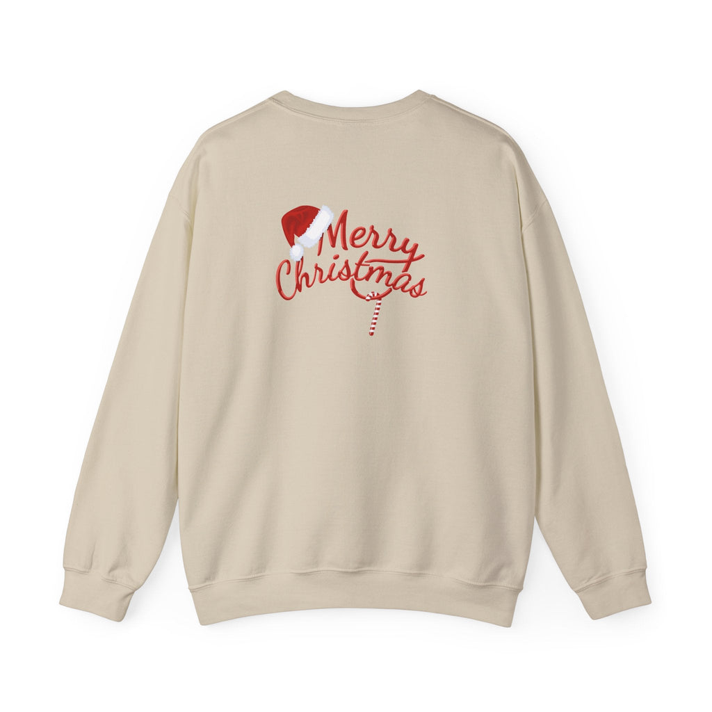 Gingerbread Train crewneck sweatshirt | Merry Christmas back print - Etna Gift