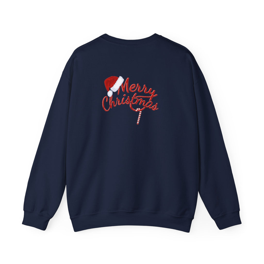 Gingerbread Train crewneck sweatshirt | Merry Christmas back print - Etna Gift
