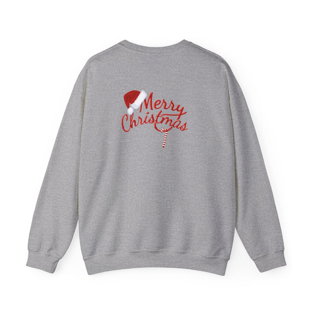 Gingerbread Train crewneck sweatshirt | Merry Christmas back print - Etna Gift