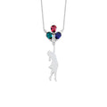 Girl holding a balloon 925 sterling silver girl holding a balloon - Etna Gift