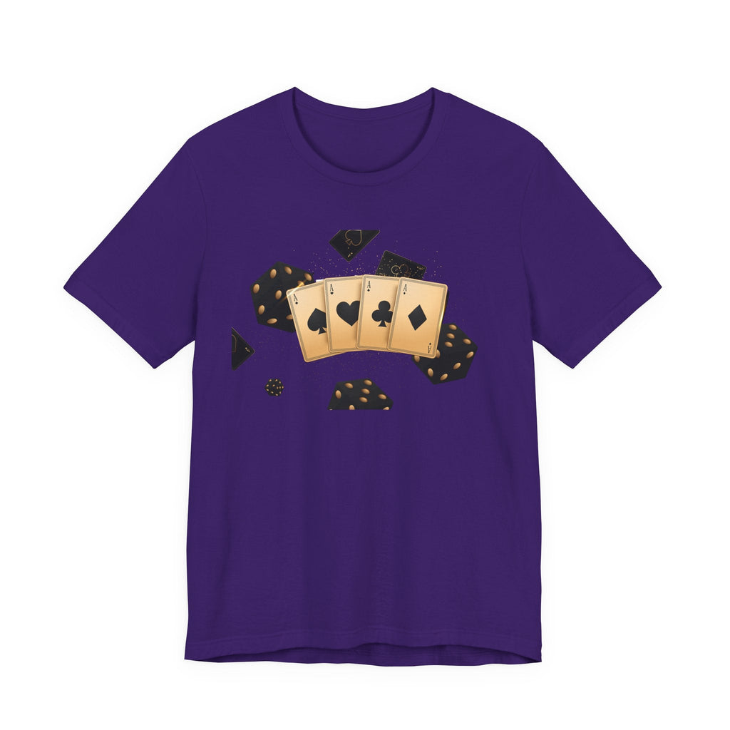Gold Playing Cards tee Poker Card Suit Design - Etna Gift