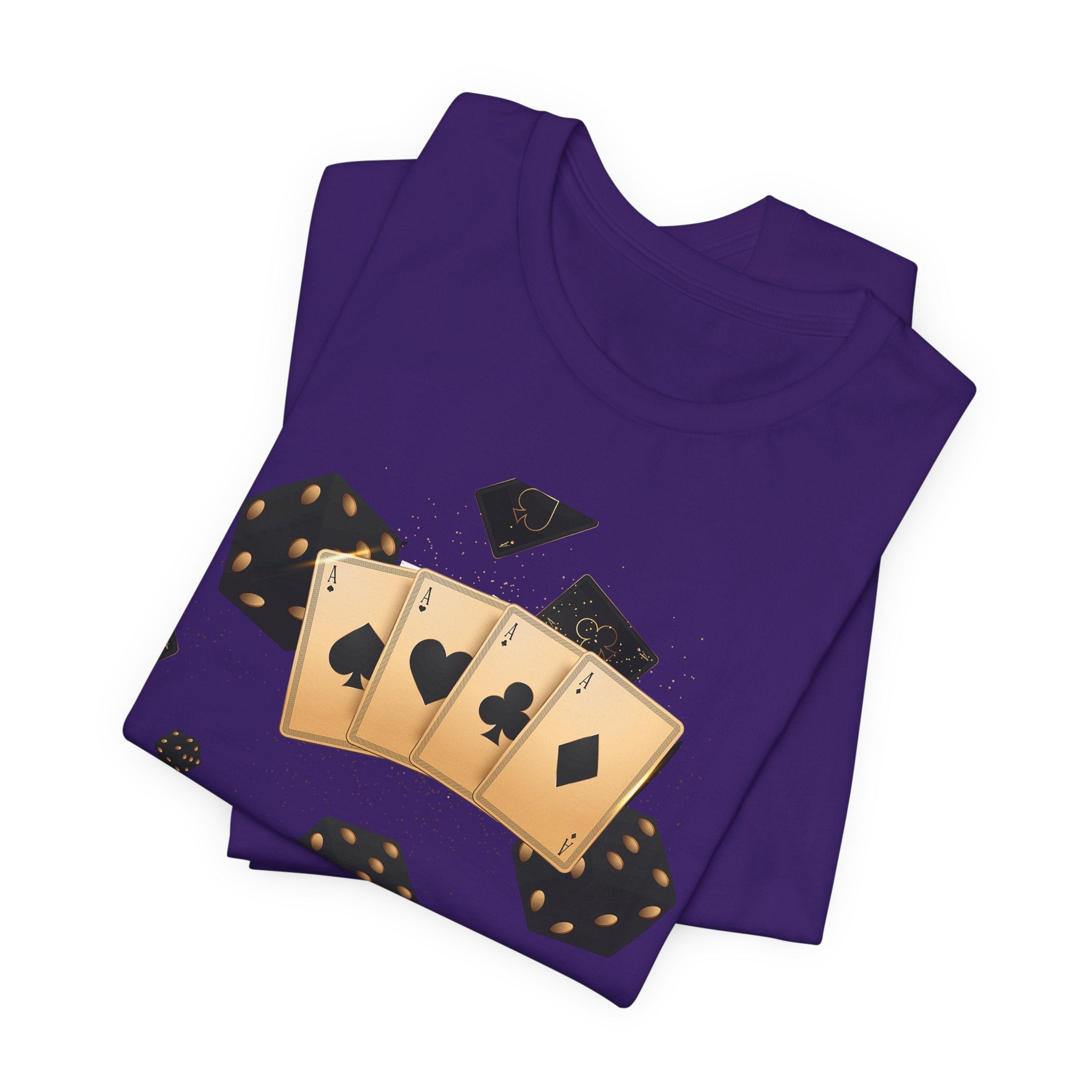 Gold Playing Cards tee Poker Card Suit Design - Etna Gift