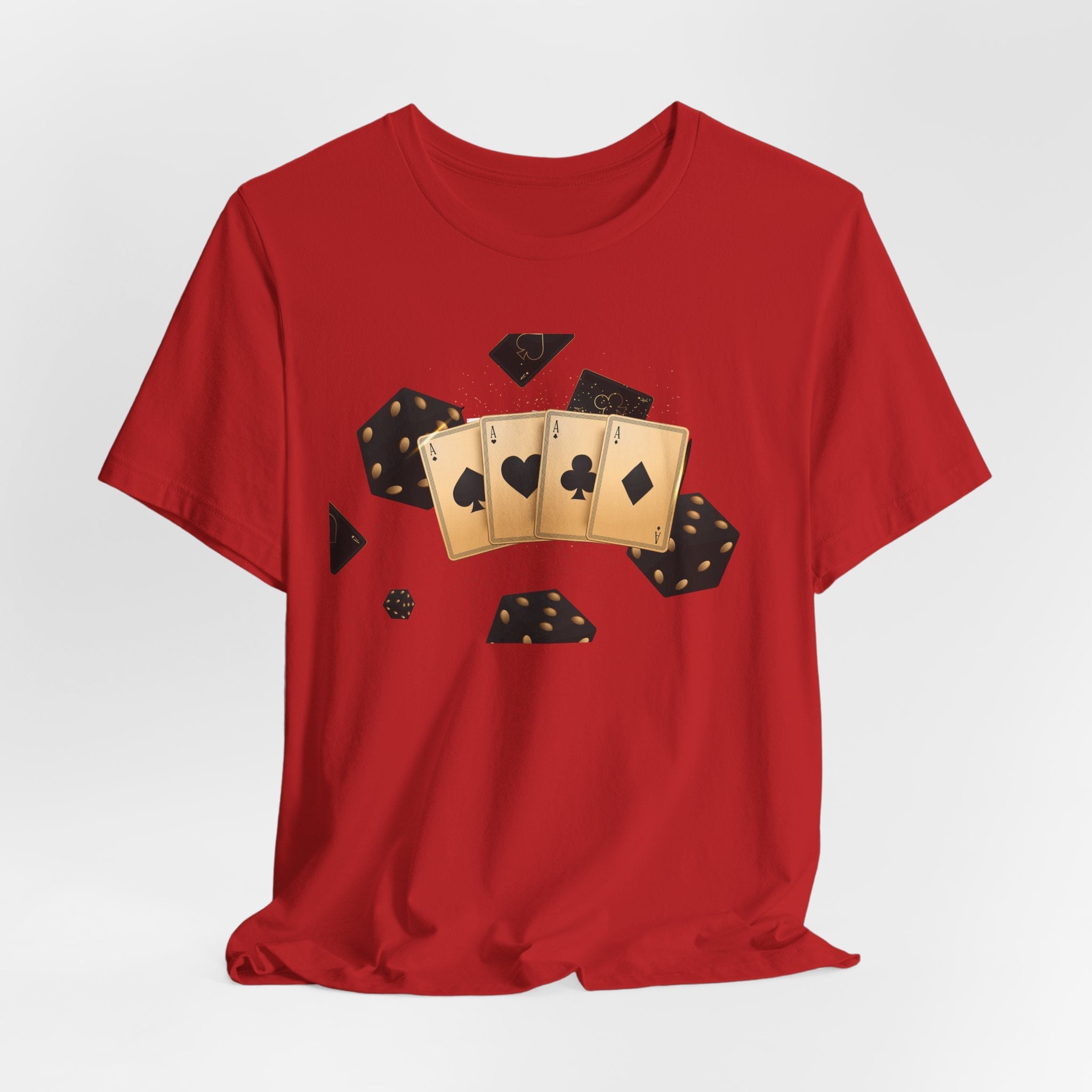 Gold Playing Cards tee Poker Card Suit Design - Etna Gift