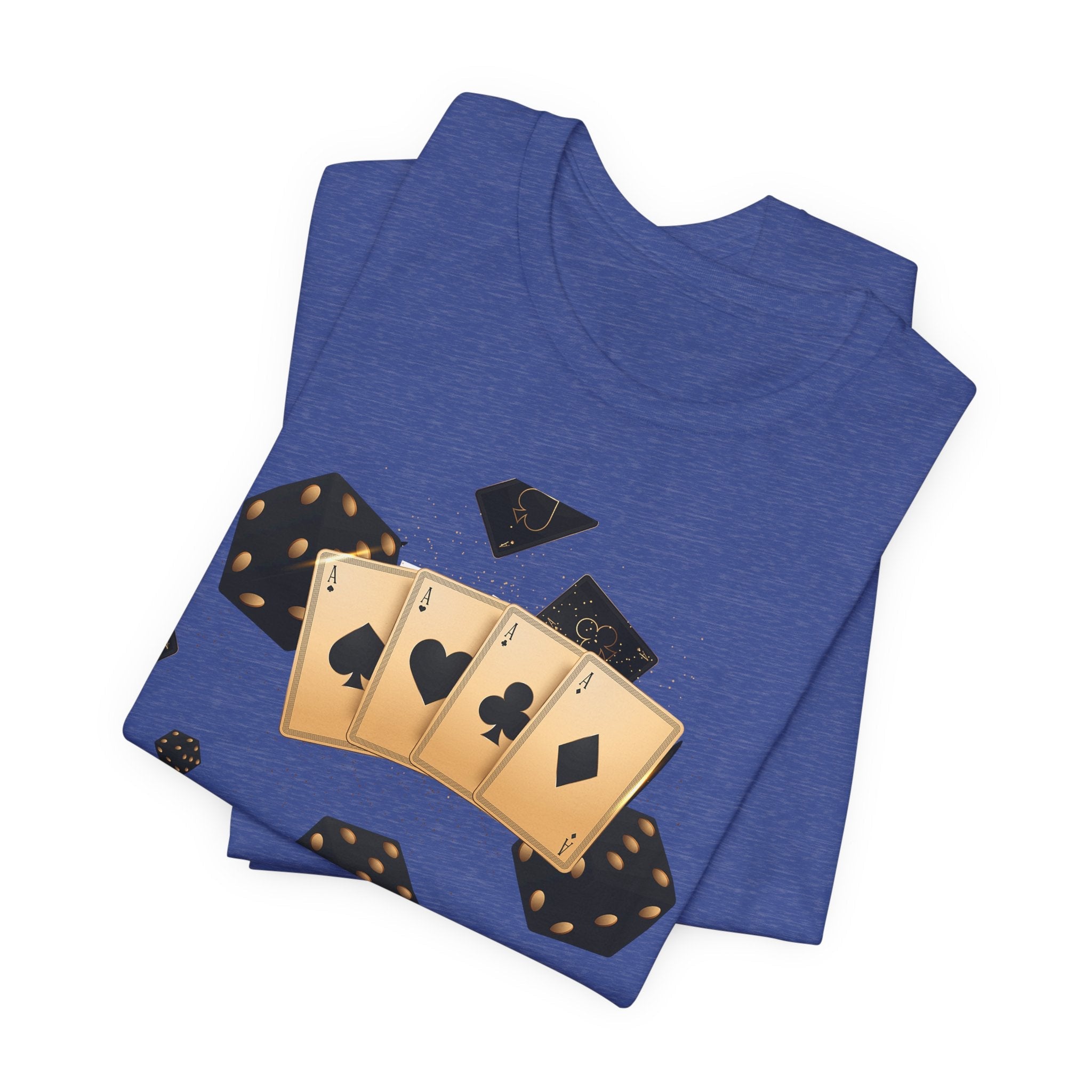 Gold Playing Cards tee Poker Card Suit Design - Etna Gift