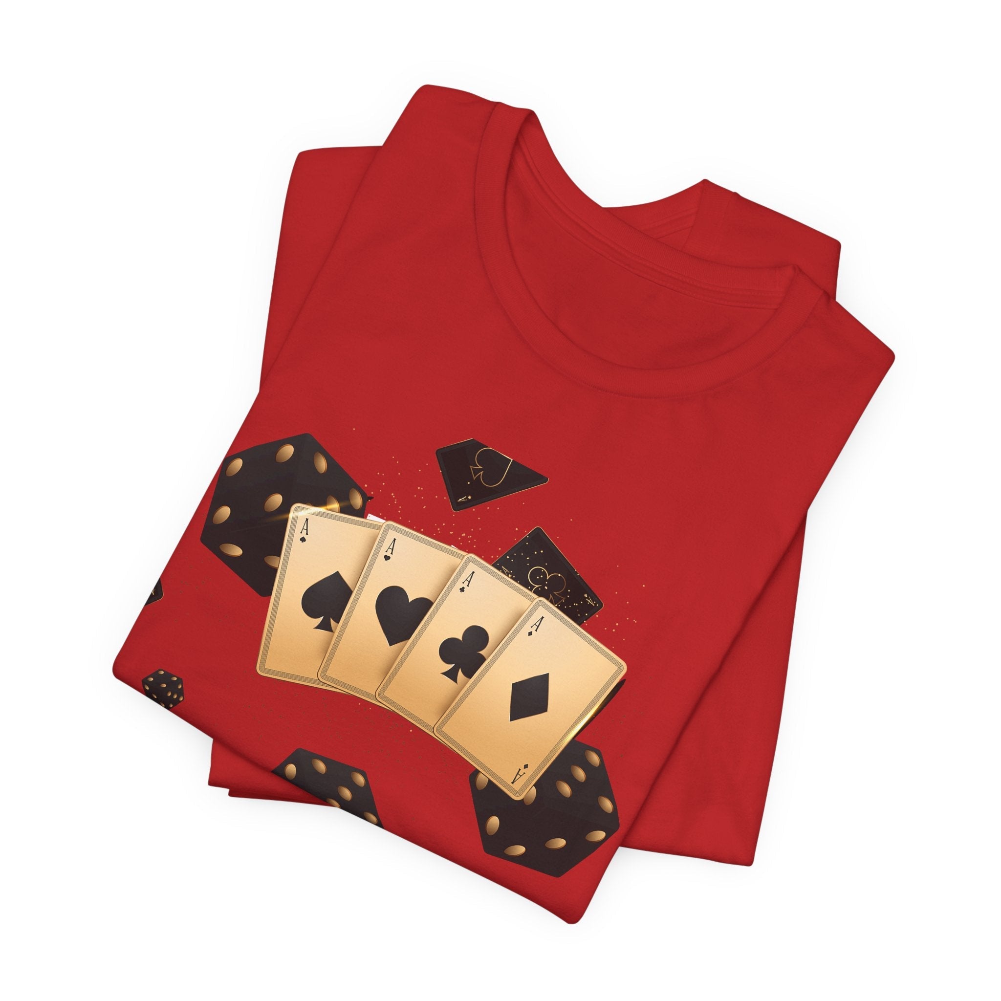 Gold Playing Cards tee Poker Card Suit Design - Etna Gift