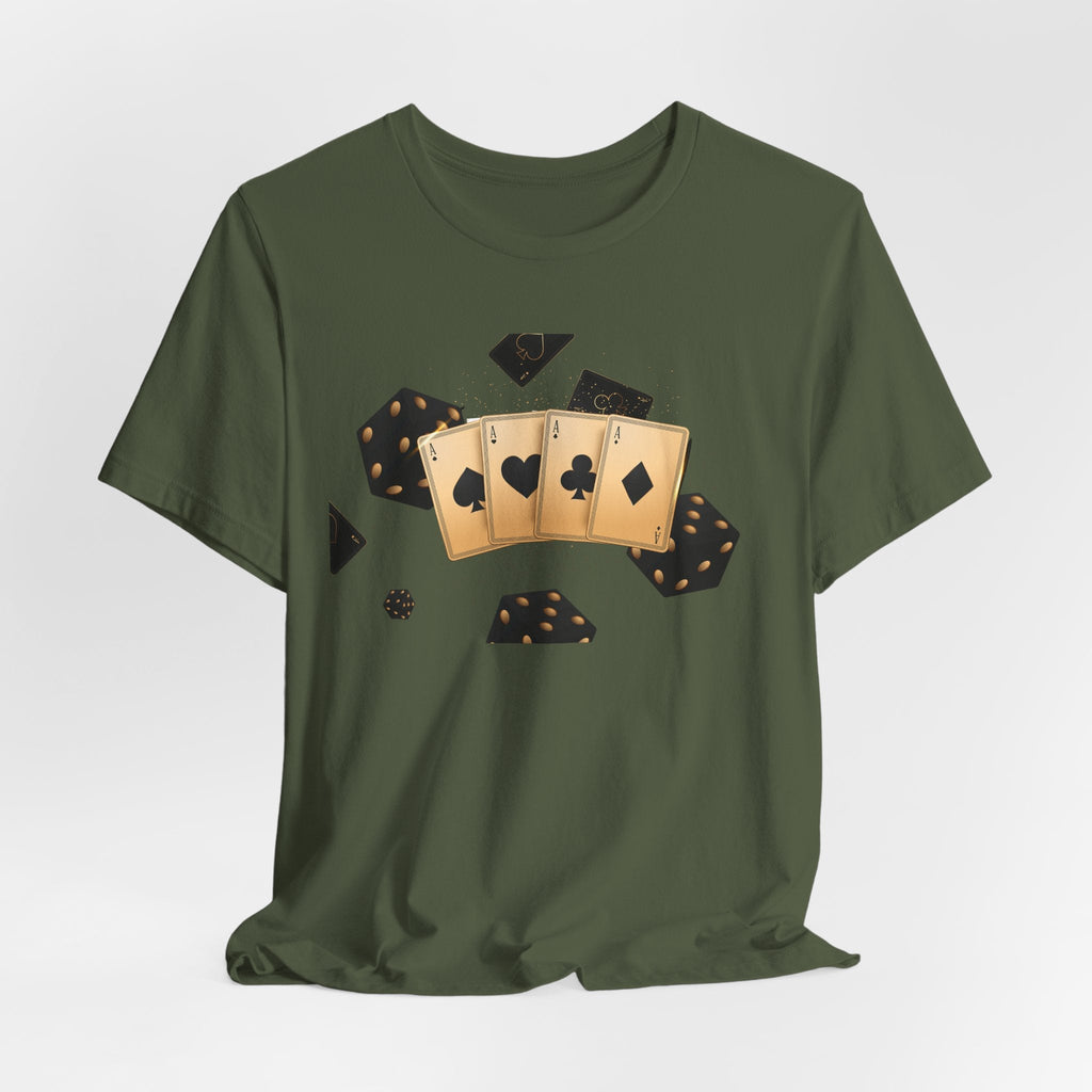 Gold Playing Cards tee Poker Card Suit Design - Etna Gift