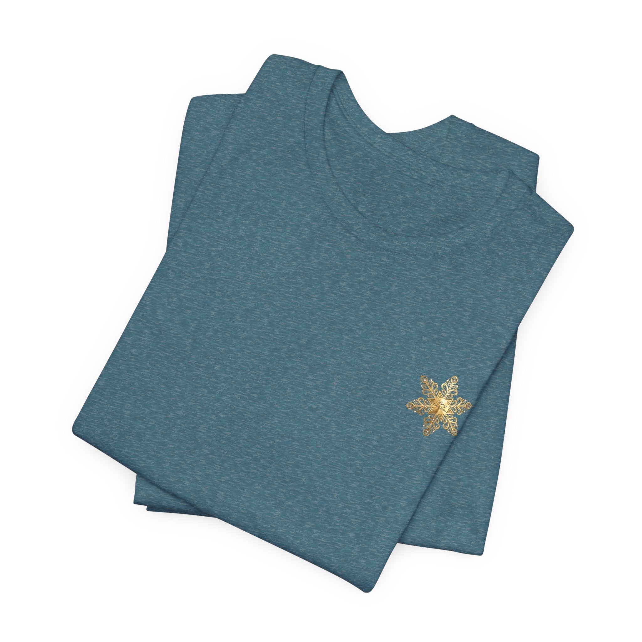 Gold Snowflake Tee | Ornate Metallic Snowflake Design - Etna Gift