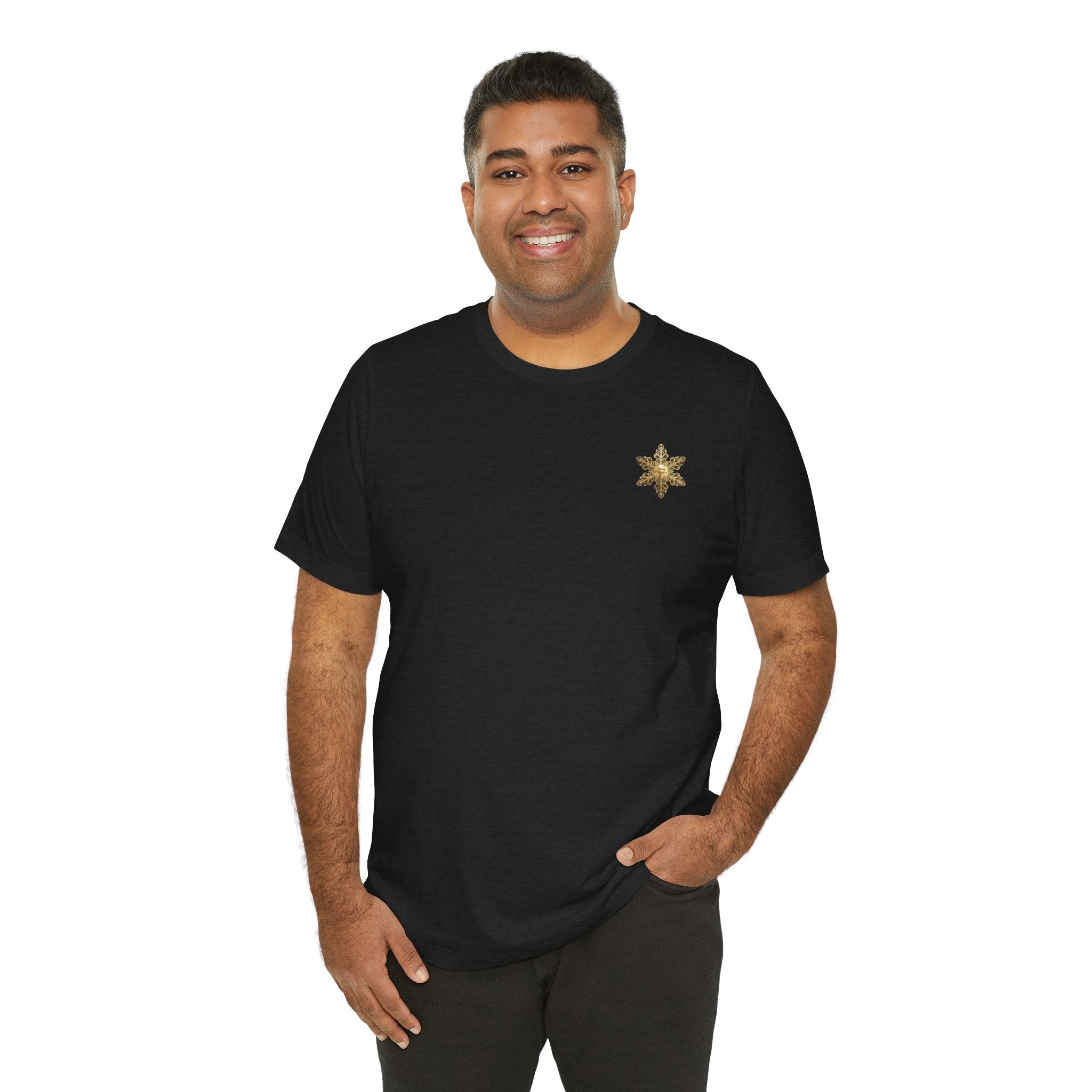 Gold Snowflake Tee | Ornate Metallic Snowflake Design - Etna Gift