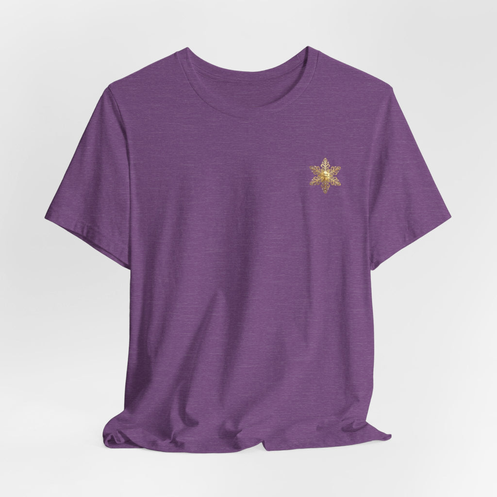 Gold Snowflake Tee | Ornate Metallic Snowflake Design - Etna Gift