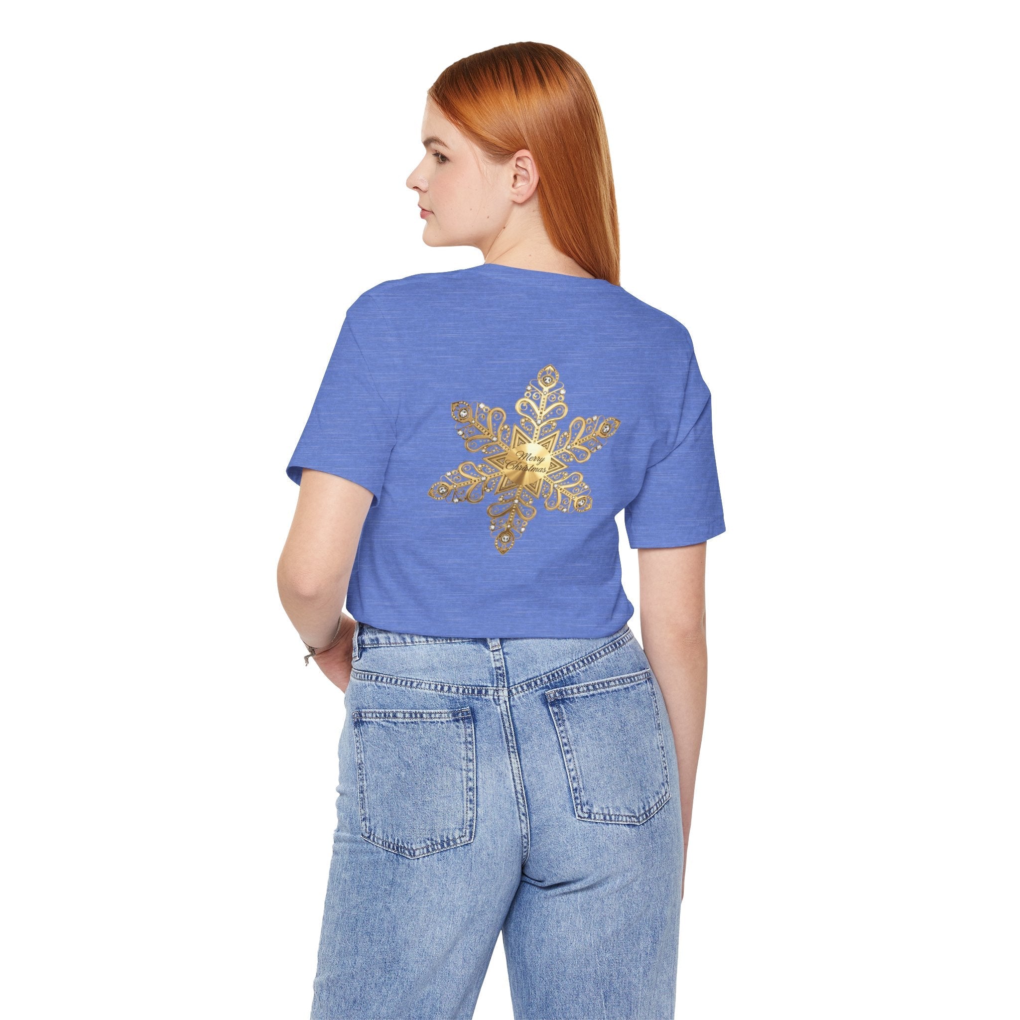 Gold Snowflake Tee | Ornate Metallic Snowflake Design - Etna Gift