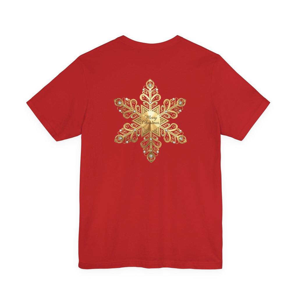 Gold Snowflake Tee | Ornate Metallic Snowflake Design - Etna Gift