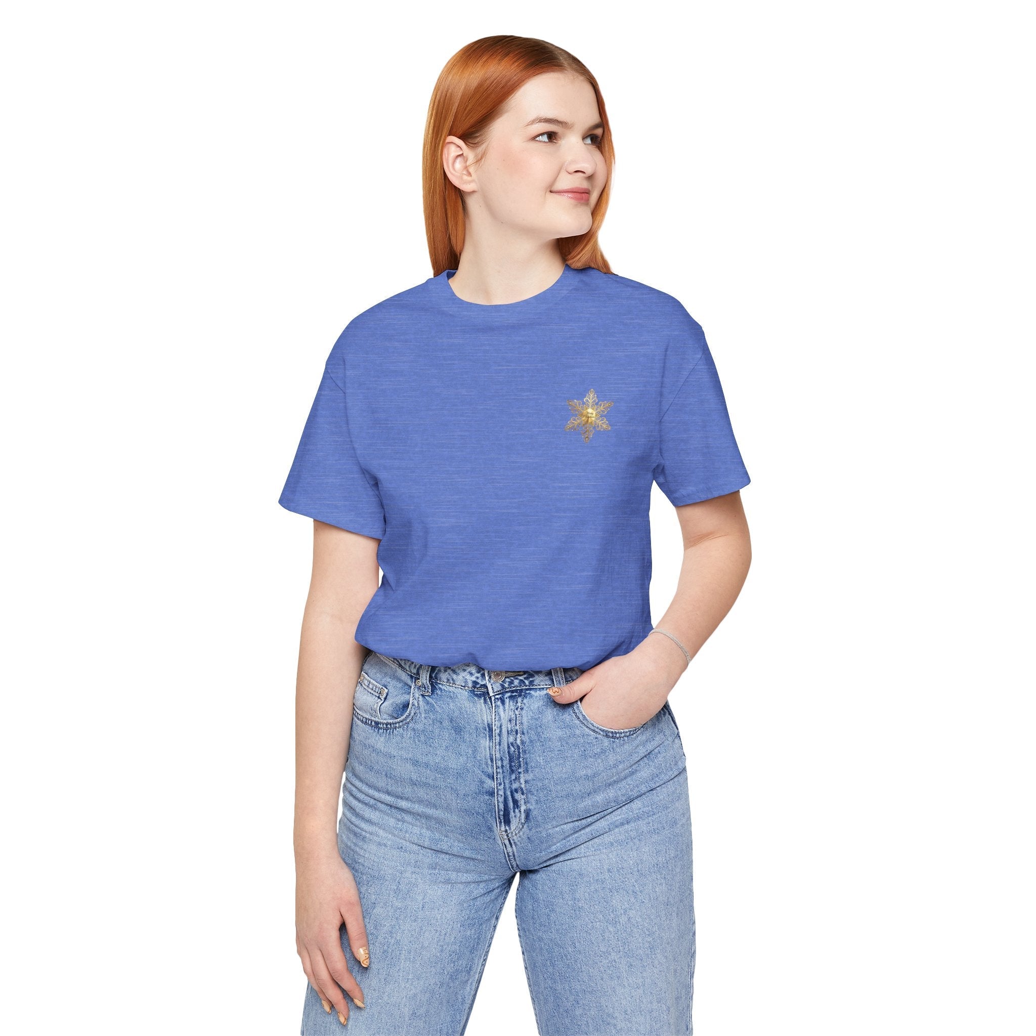 Gold Snowflake Tee | Ornate Metallic Snowflake Design - Etna Gift