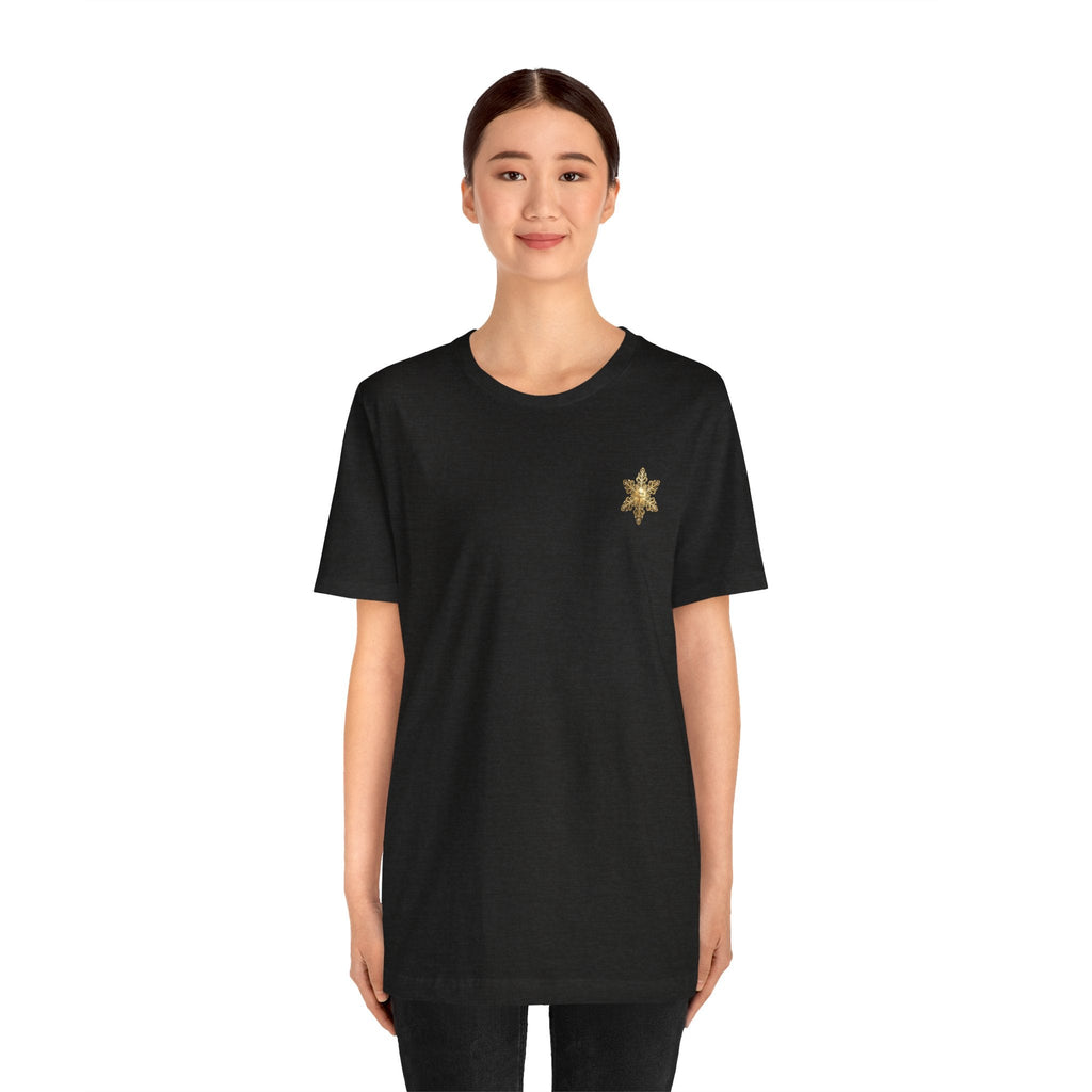 Gold Snowflake Tee | Ornate Metallic Snowflake Design - Etna Gift
