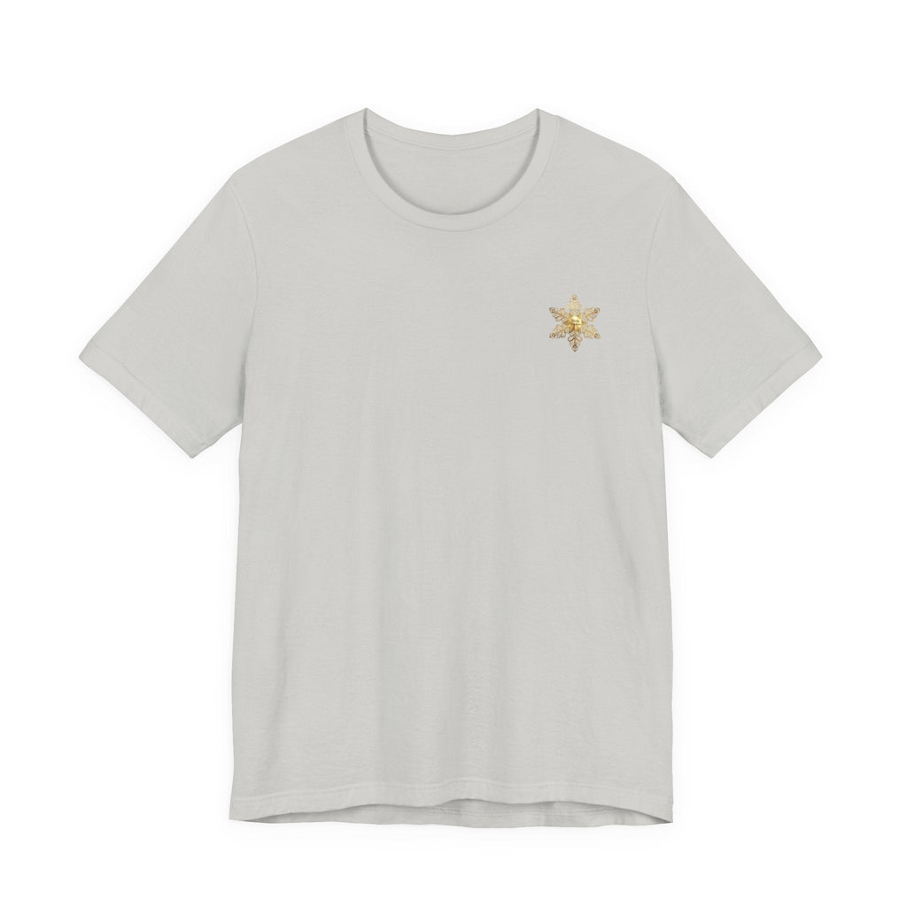 Gold Snowflake Tee | Ornate Metallic Snowflake Design - Etna Gift