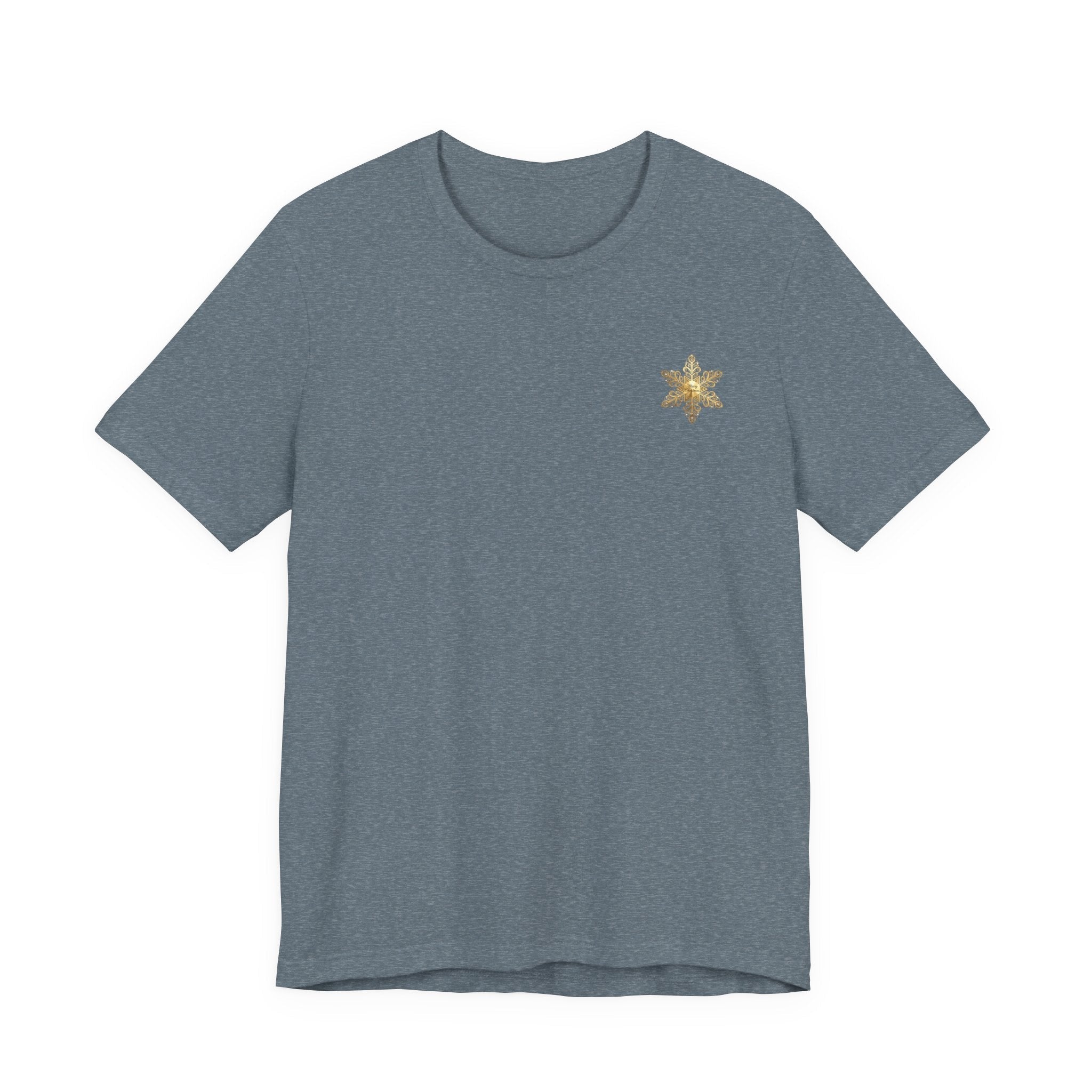 Gold Snowflake Tee | Ornate Metallic Snowflake Design - Etna Gift