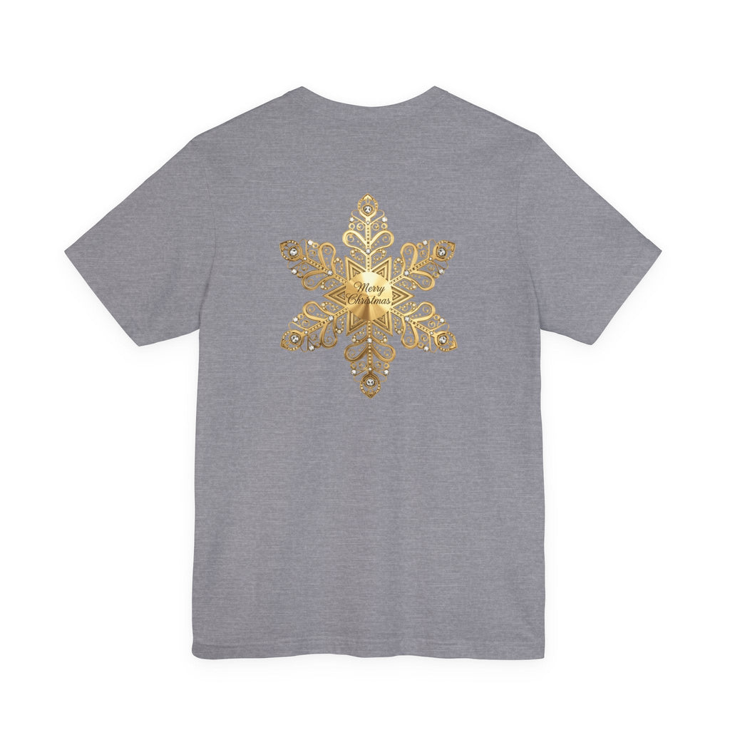 Gold Snowflake Tee | Ornate Metallic Snowflake Design - Etna Gift