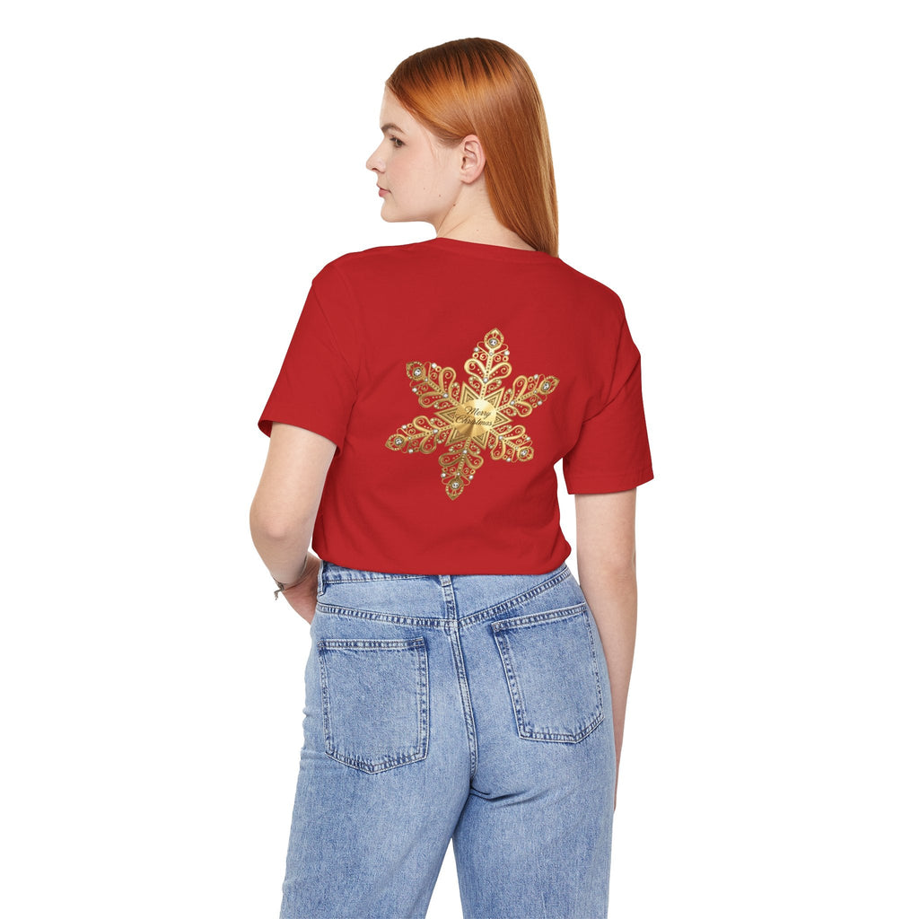Gold Snowflake Tee | Ornate Metallic Snowflake Design - Etna Gift
