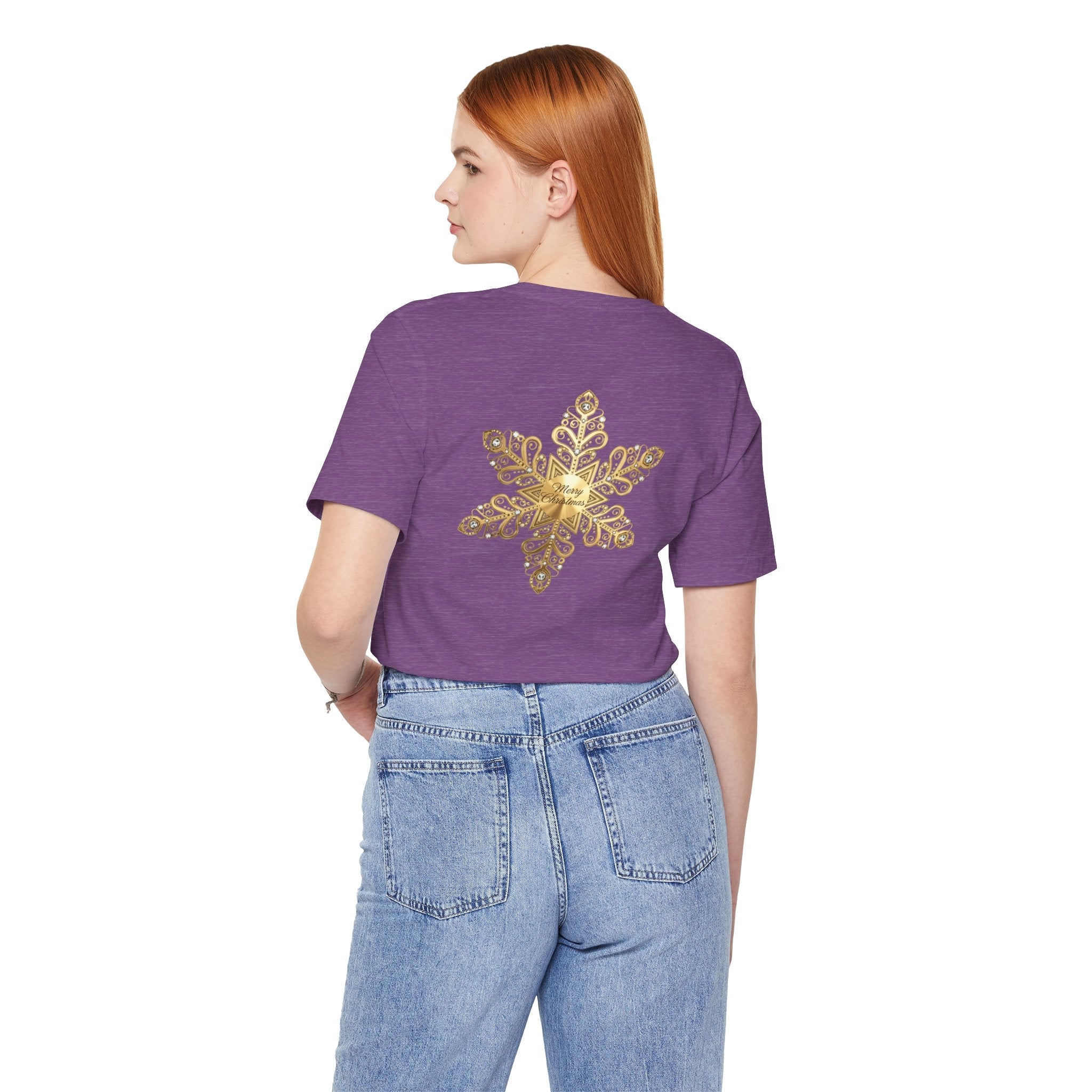 Gold Snowflake Tee | Ornate Metallic Snowflake Design - Etna Gift