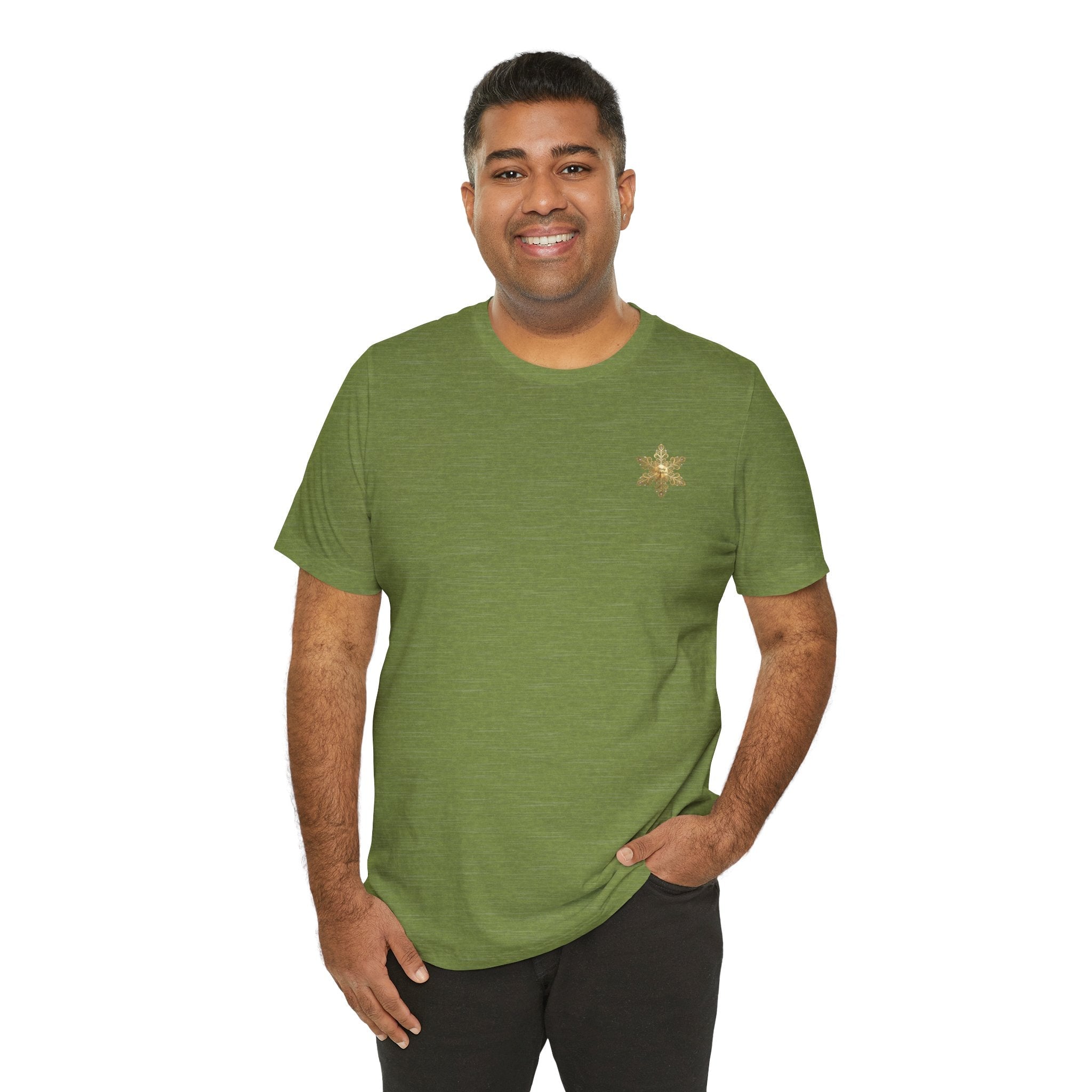 Gold Snowflake Tee | Ornate Metallic Snowflake Design - Etna Gift