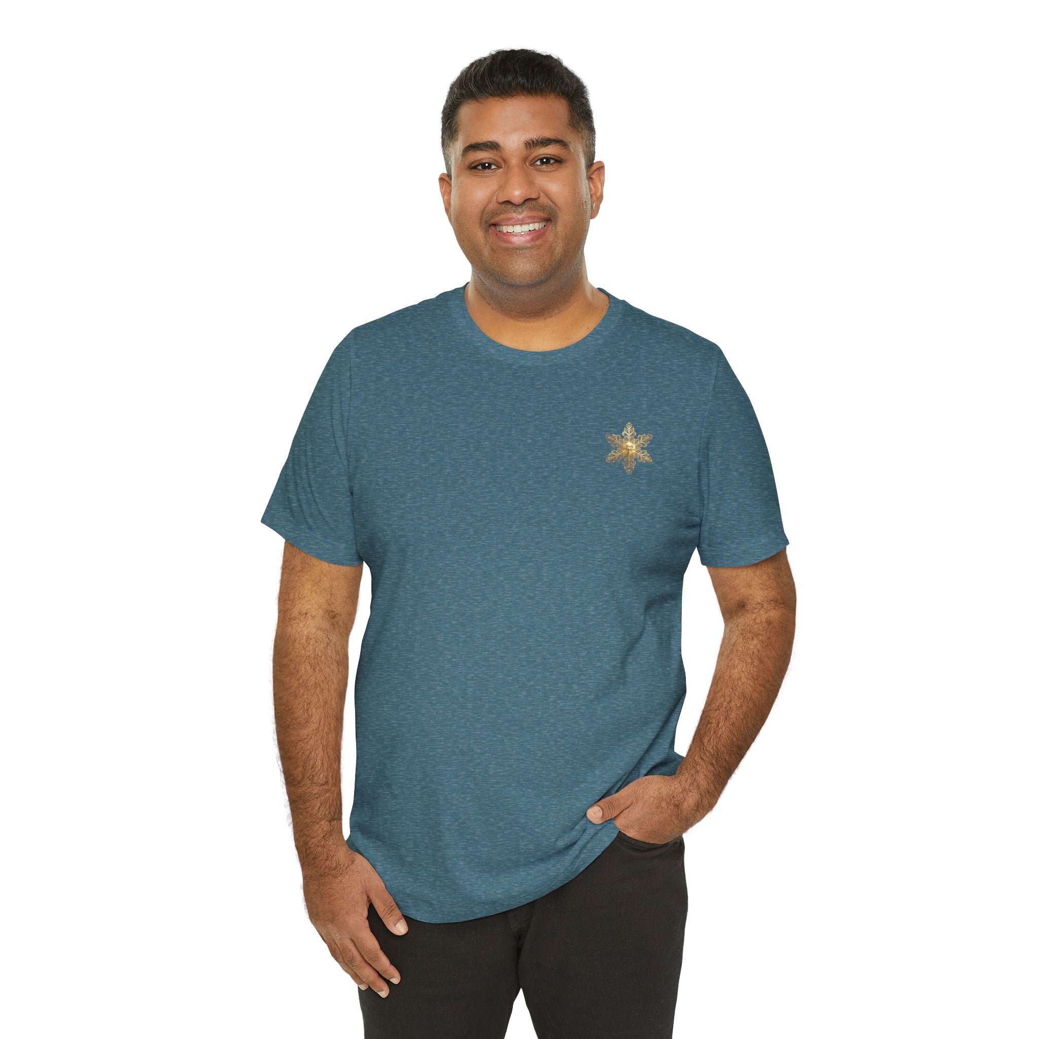 Gold Snowflake Tee | Ornate Metallic Snowflake Design - Etna Gift