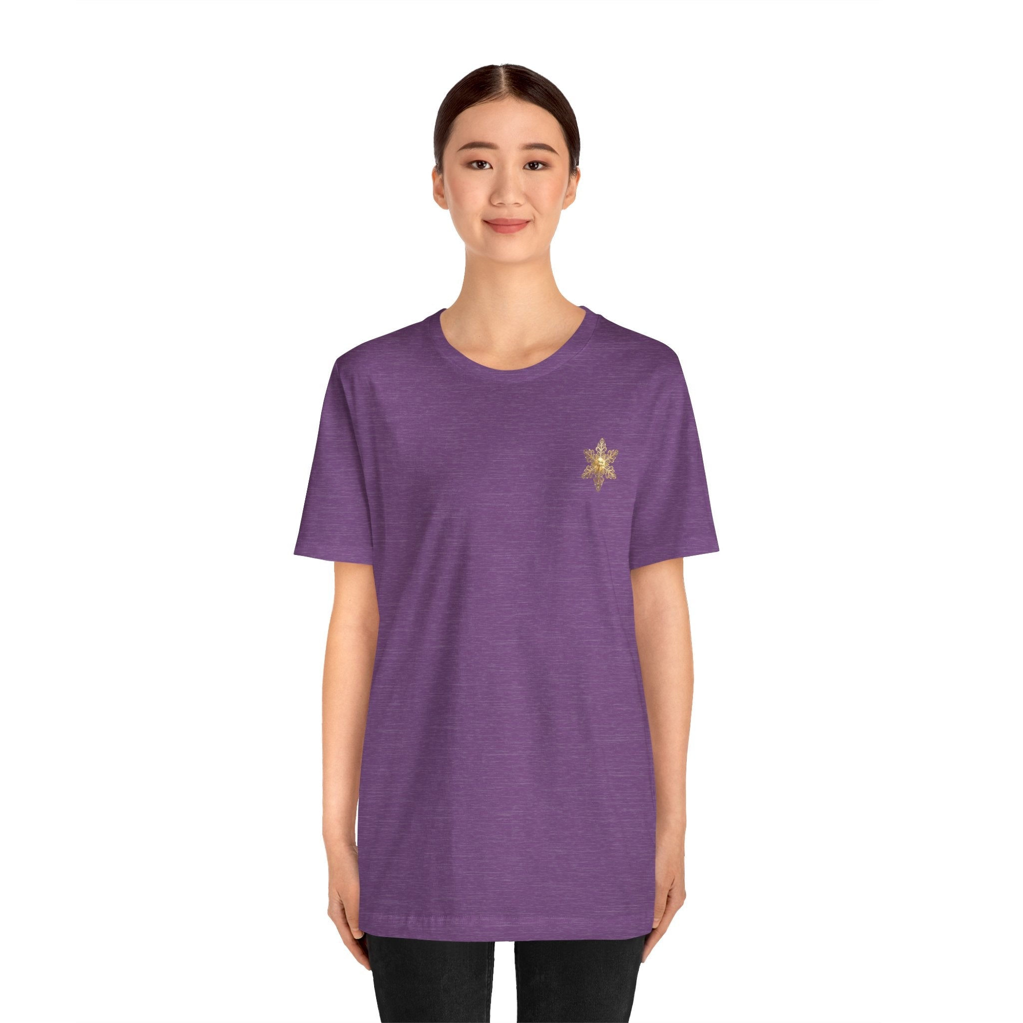 Gold Snowflake Tee | Ornate Metallic Snowflake Design - Etna Gift
