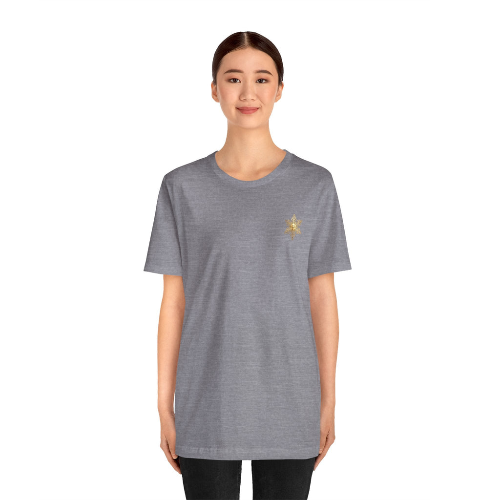Gold Snowflake Tee | Ornate Metallic Snowflake Design - Etna Gift