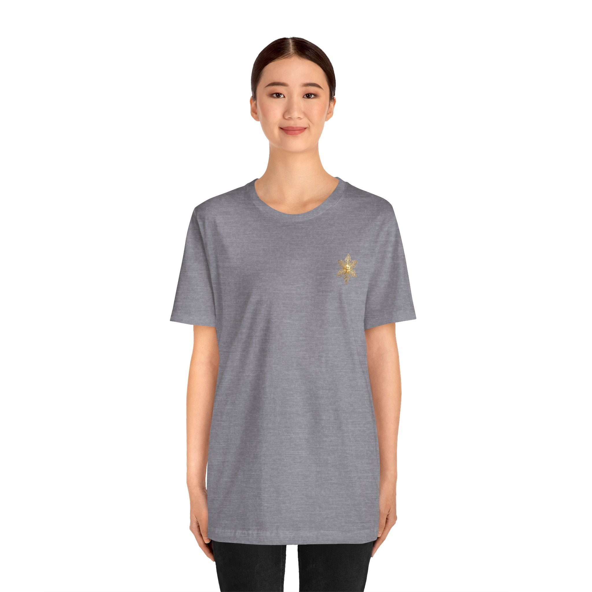 Gold Snowflake Tee | Ornate Metallic Snowflake Design - Etna Gift