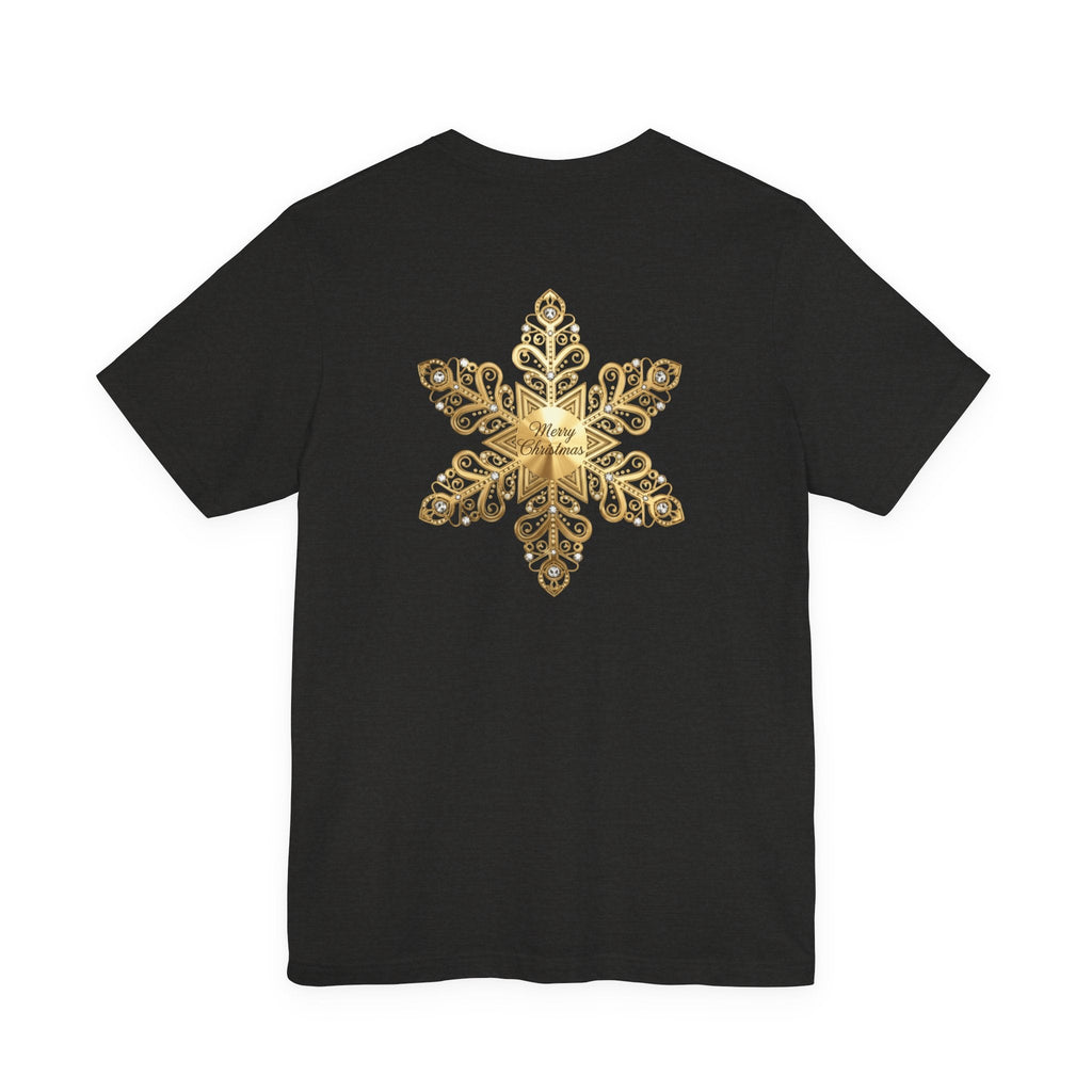 Gold Snowflake Tee | Ornate Metallic Snowflake Design - Etna Gift