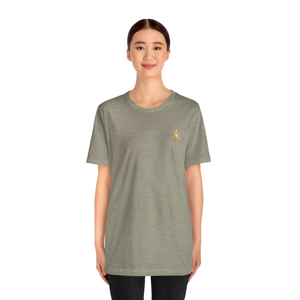 Gold Snowflake Tee | Ornate Metallic Snowflake Design - Etna Gift