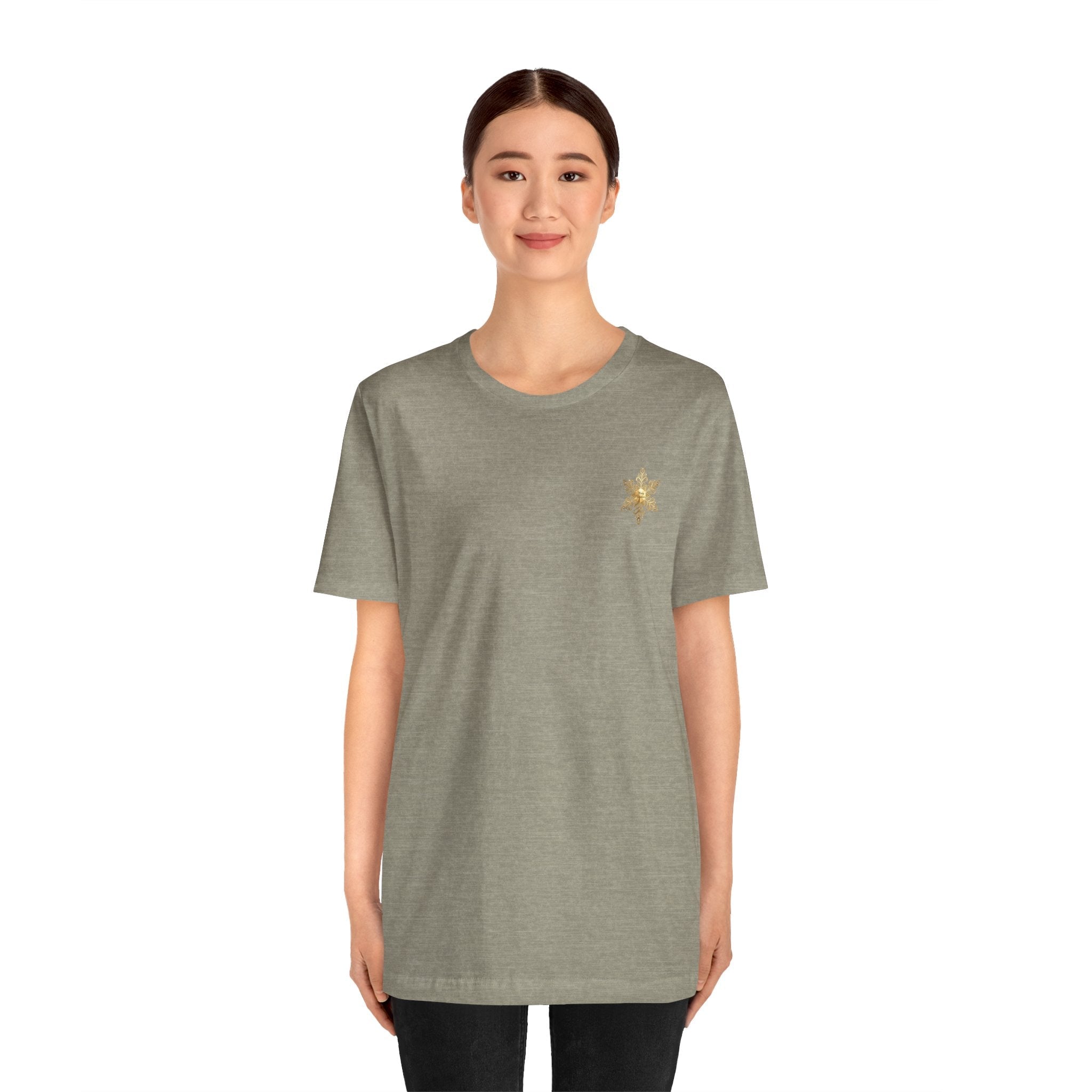 Gold Snowflake Tee | Ornate Metallic Snowflake Design - Etna Gift