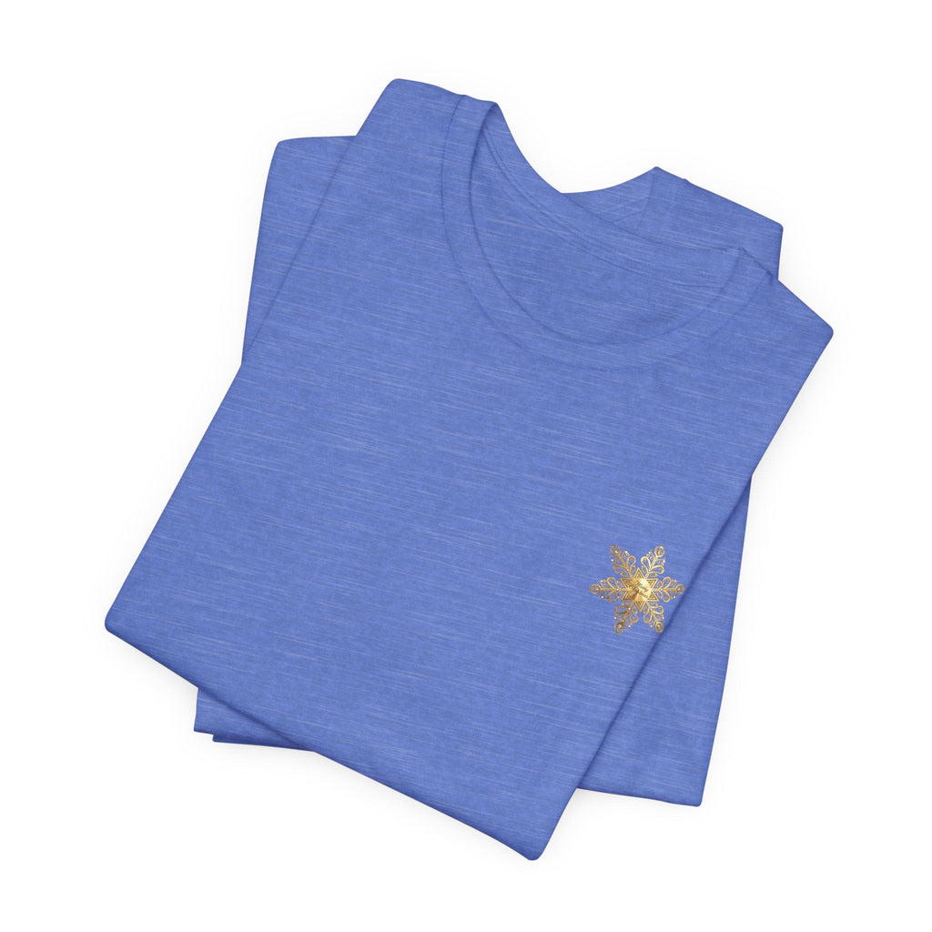 Gold Snowflake Tee | Ornate Metallic Snowflake Design - Etna Gift