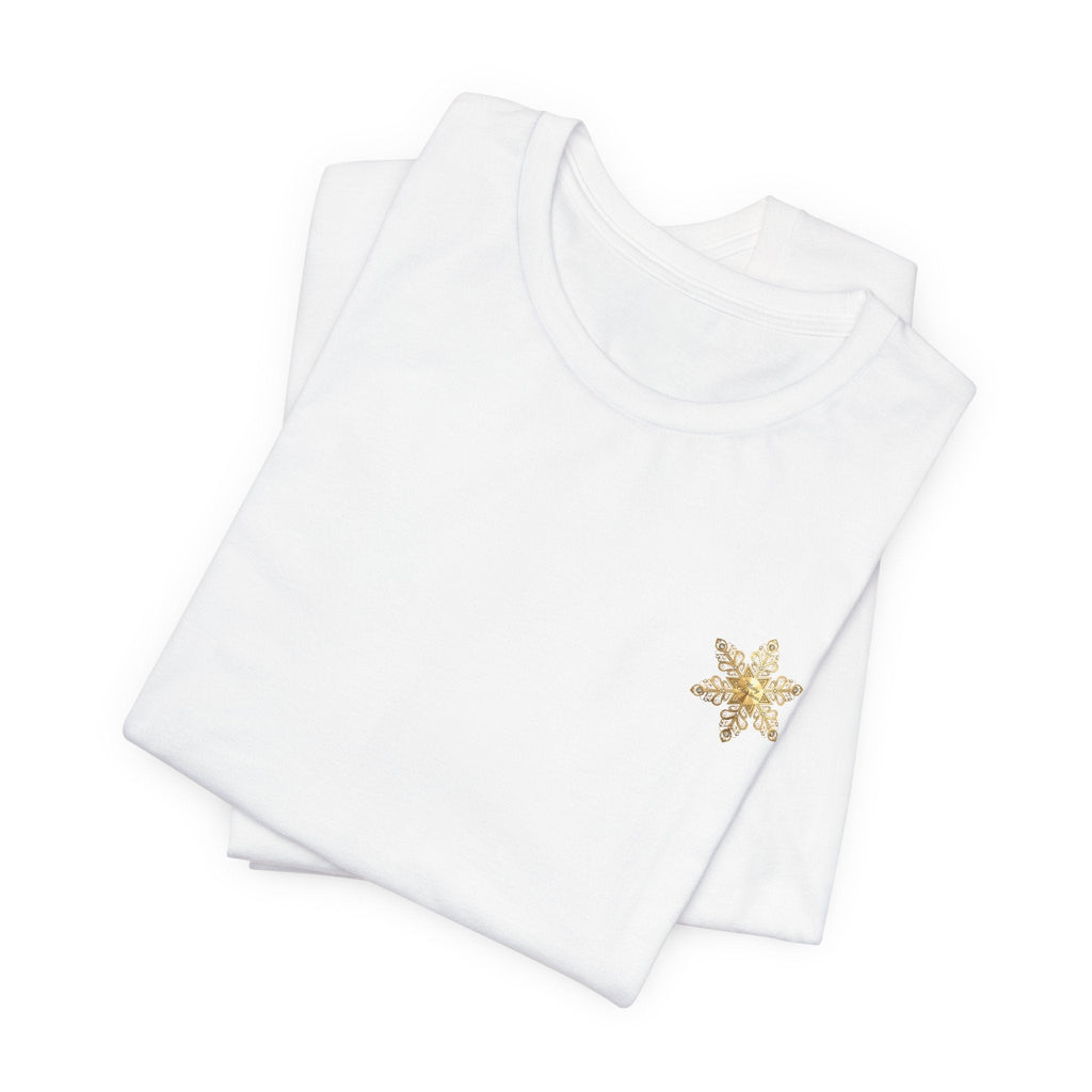 Gold Snowflake Tee | Ornate Metallic Snowflake Design - Etna Gift